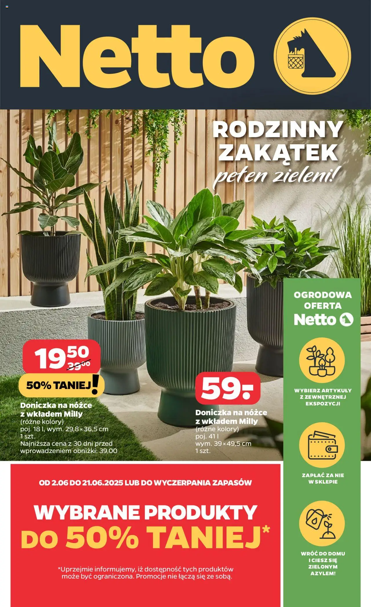 Netto gazetka - Katalog Ogrod od 02.06.2025 | Strona: 1 | Produkty: Doniczka