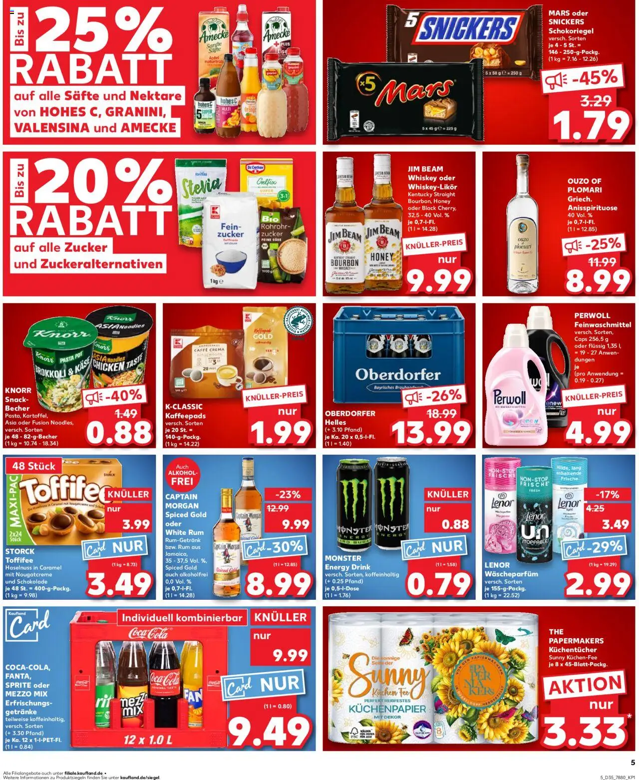 Kaufland prospekt Hamburg	 - gültig ab dem 28.08.2025 | Seite: 5 | Produkte: Cola, Perwoll, Waschmittel, Zucker