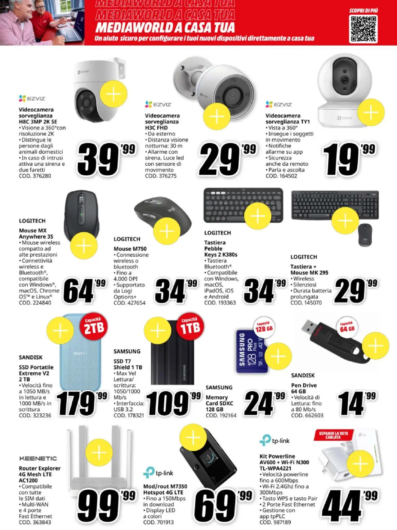Volantino Media World del 13.10.2025 | Pagina: 15 | Prodotti: Router, Tastiera, Videocamera, Batteria