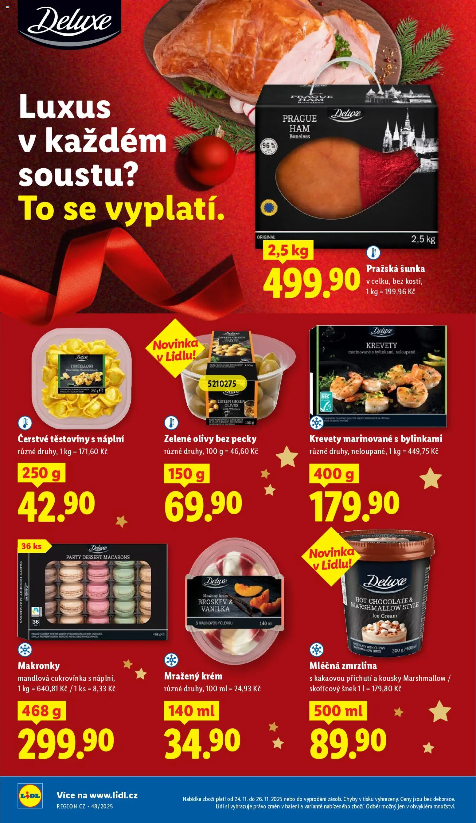 Lidl Black Friday od 24.11.2025 | Strana: 18 | Produkty: Těstoviny, Makronky, Zmrzlina, Deluxe
