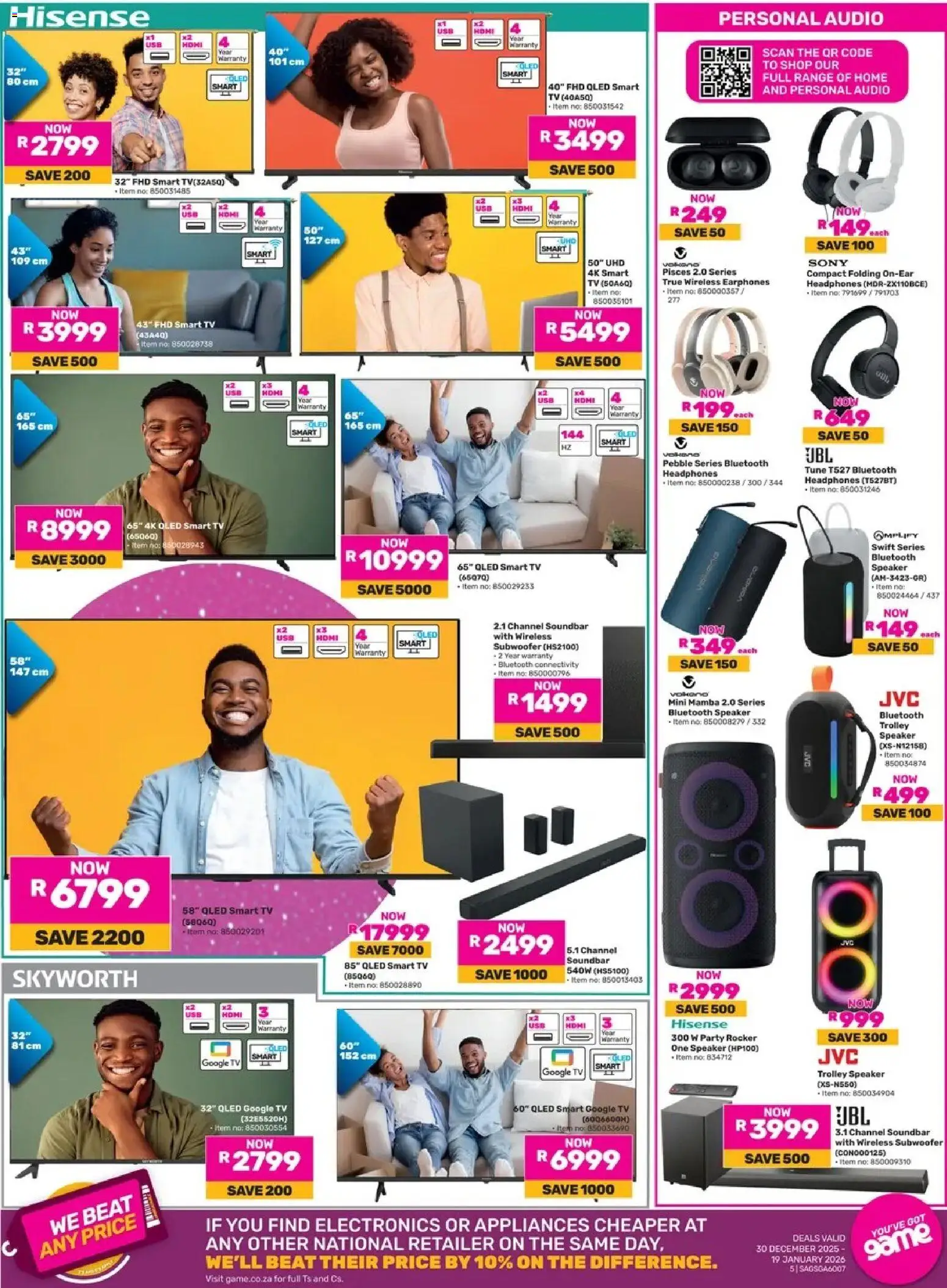 Game - Catalalogue Own 2026 valid from 30.12.2025 | Page: 5 | Products: Speaker, Tv, Game, Headphones