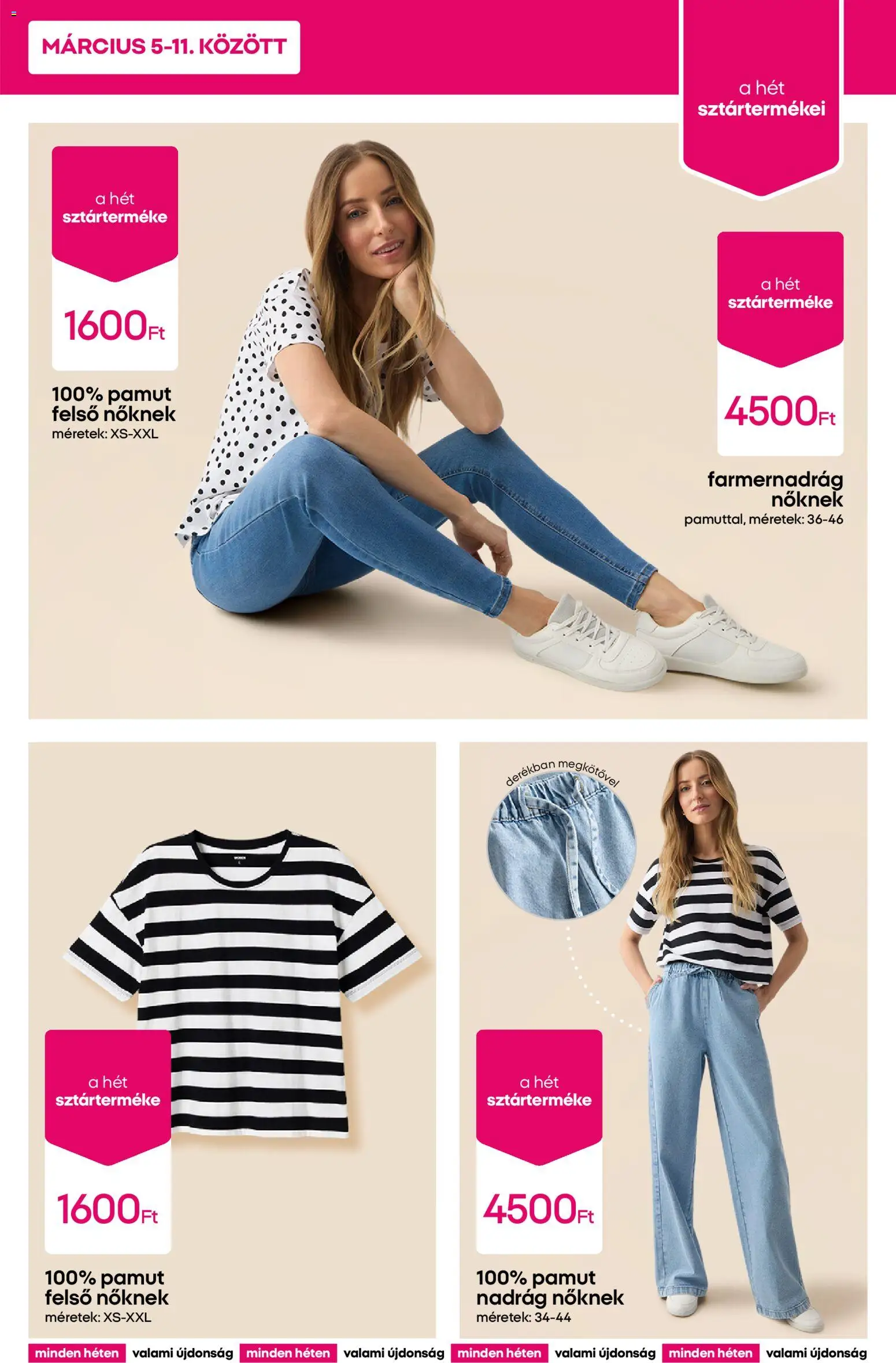 Pepco akciós ujság - amely érvényes a következő dátumtól: 05.03.2026 | Oldal: 3 | Termékek: Farmernadrág, Nadrág