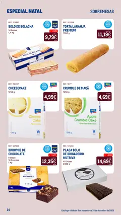 Pré-visualização Makro Especial Natal válido de 03.11.2025 | Página: 14 | Produtos: Bolo, Maça, Chocolate, Torta