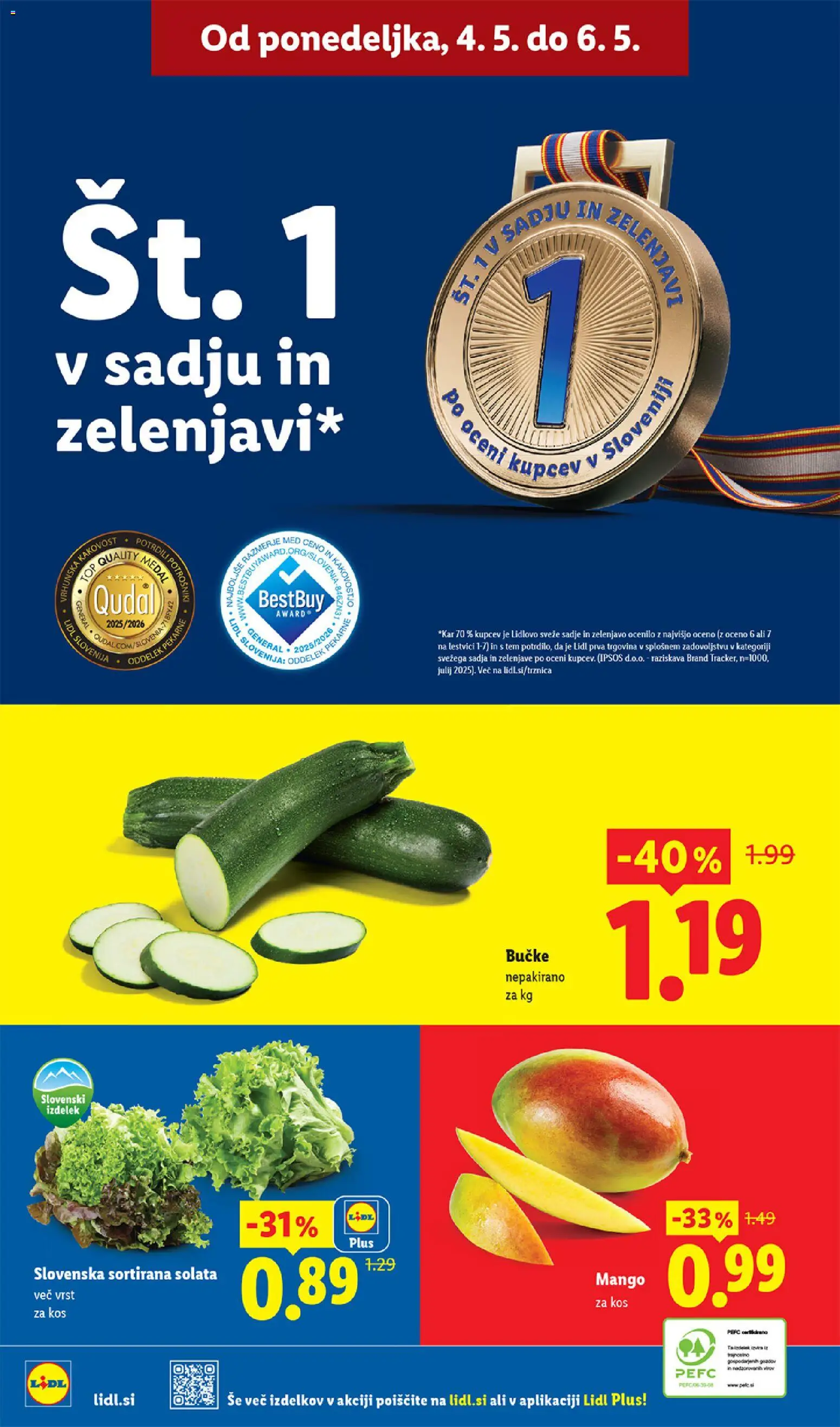 Novi Lidl katalog ponudbe – veljaven od 29.04.2026 | Stran: 68 | Izdelki: Kos, Solata, Sadje, Mango
