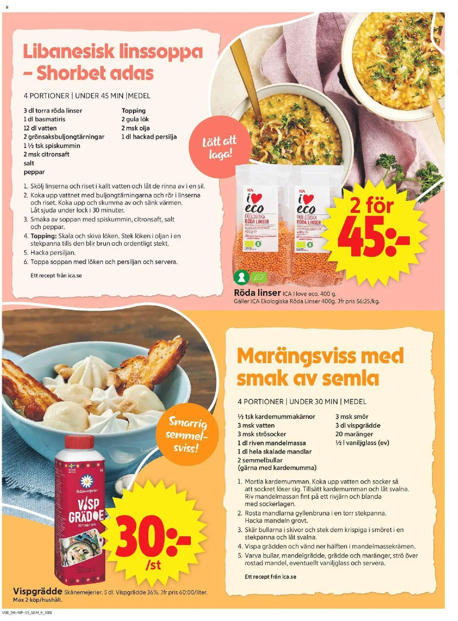 ICA Supermarket reklamblad aktuell från 16.02.2026 | Sida: 6 | Produkter: Röda linser, Galler, Peppar, Kardemumma