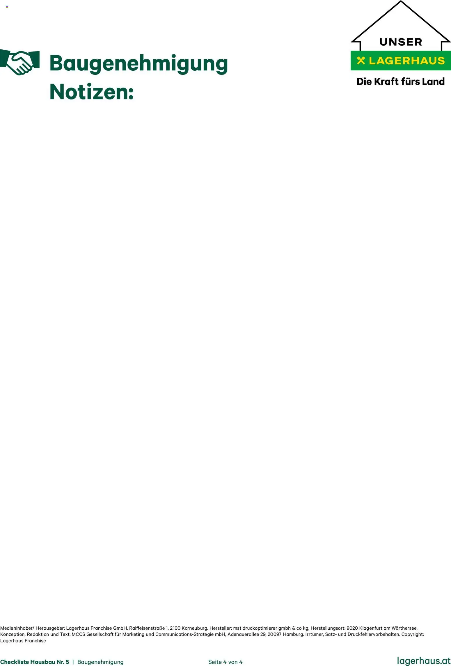 Lagerhaus  Checkliste Zur Baugenehmigung gültig ab 12.11.2025 | Seite: 4