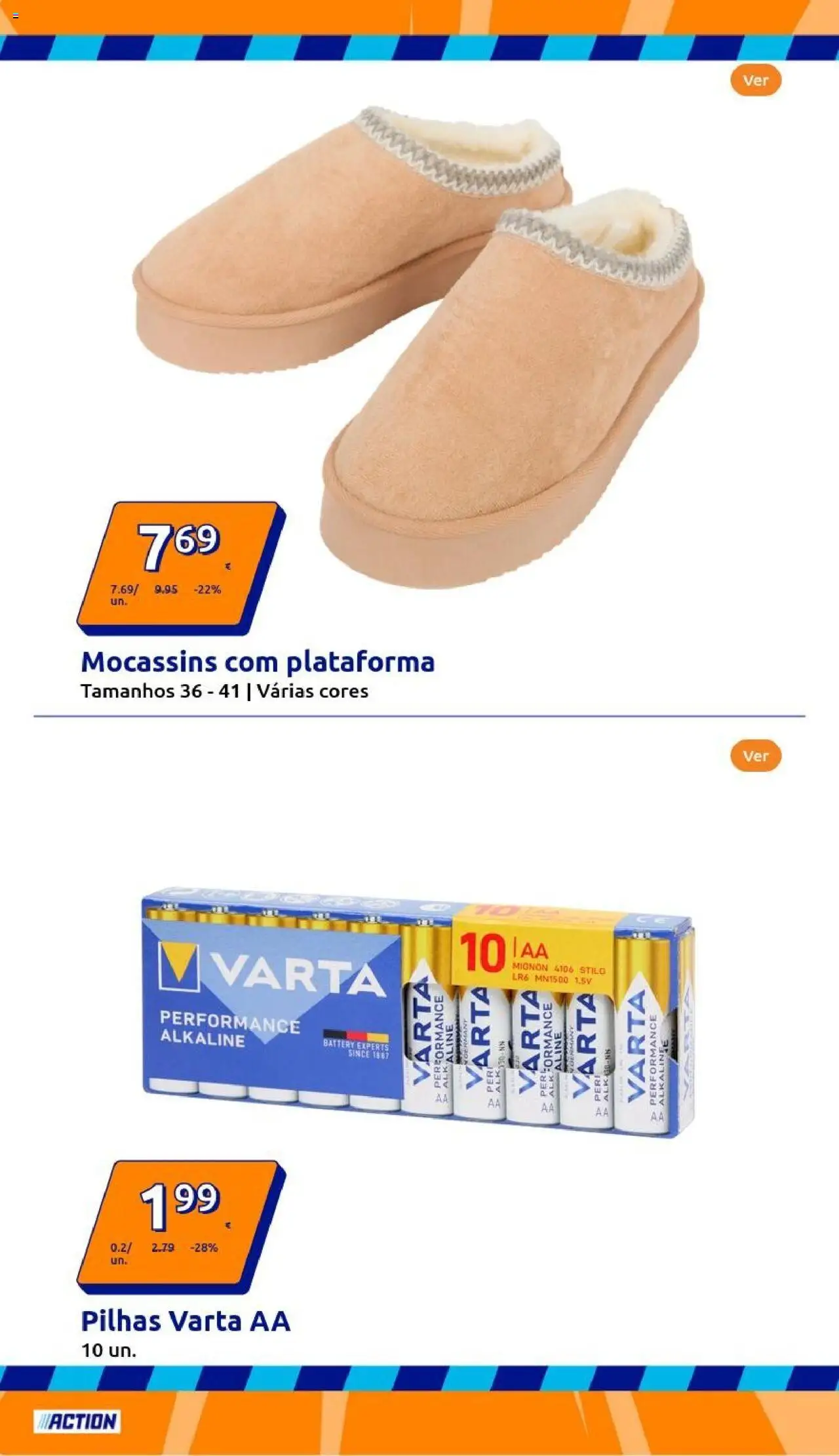 Action folheto │ válido de 17.09.2025 | Página: 14 | Produtos: Pilhas, Mocassins
