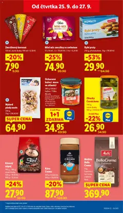 Mini mix zmrzliny se sorbetem, 12 x 50 ml, 1 l = 124,83 Kč / 1 ks = 6,24 Kč od 25.09.2025 | Strana: 25 | Produkty: Zmrzliny, Kebab, Crema, Gelatelli