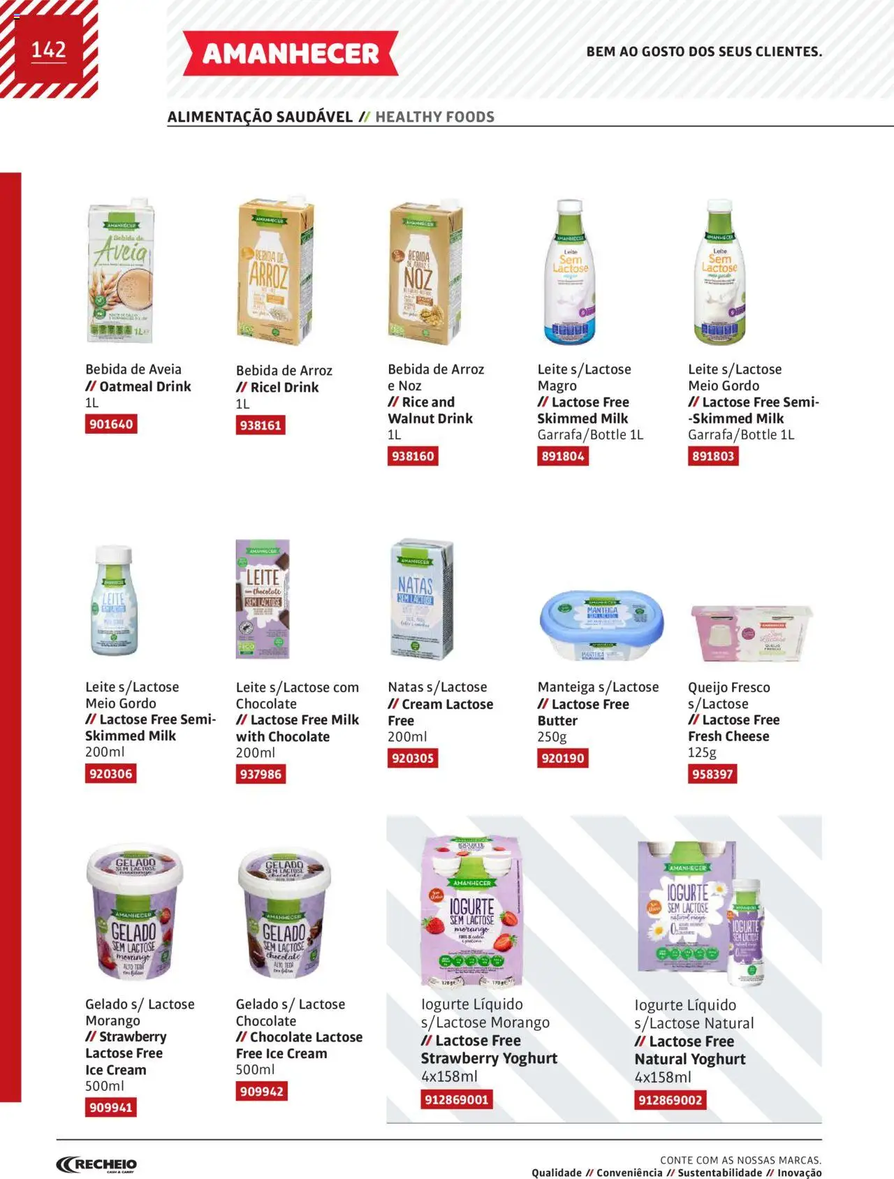 Recheio AS NOSSAS MARCAS │ válido de 19.12.2023 | Página: 142 | Produtos: Aveia, Gelado, Leite, Queijo