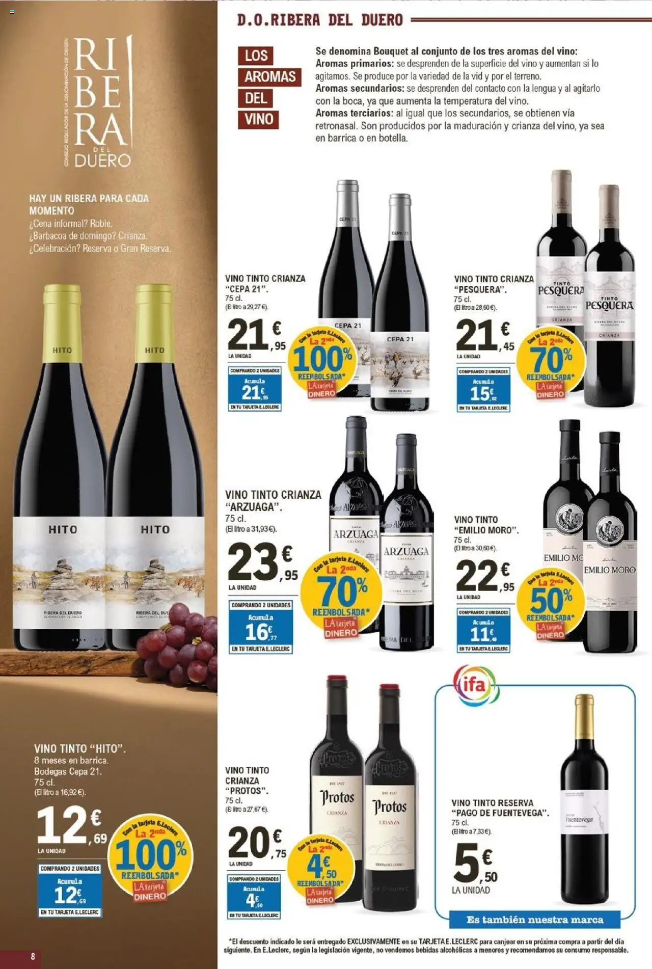 E.Leclerc folleto │ válido desde el 24.09.2025 | Página: 8 | Productos: Vino