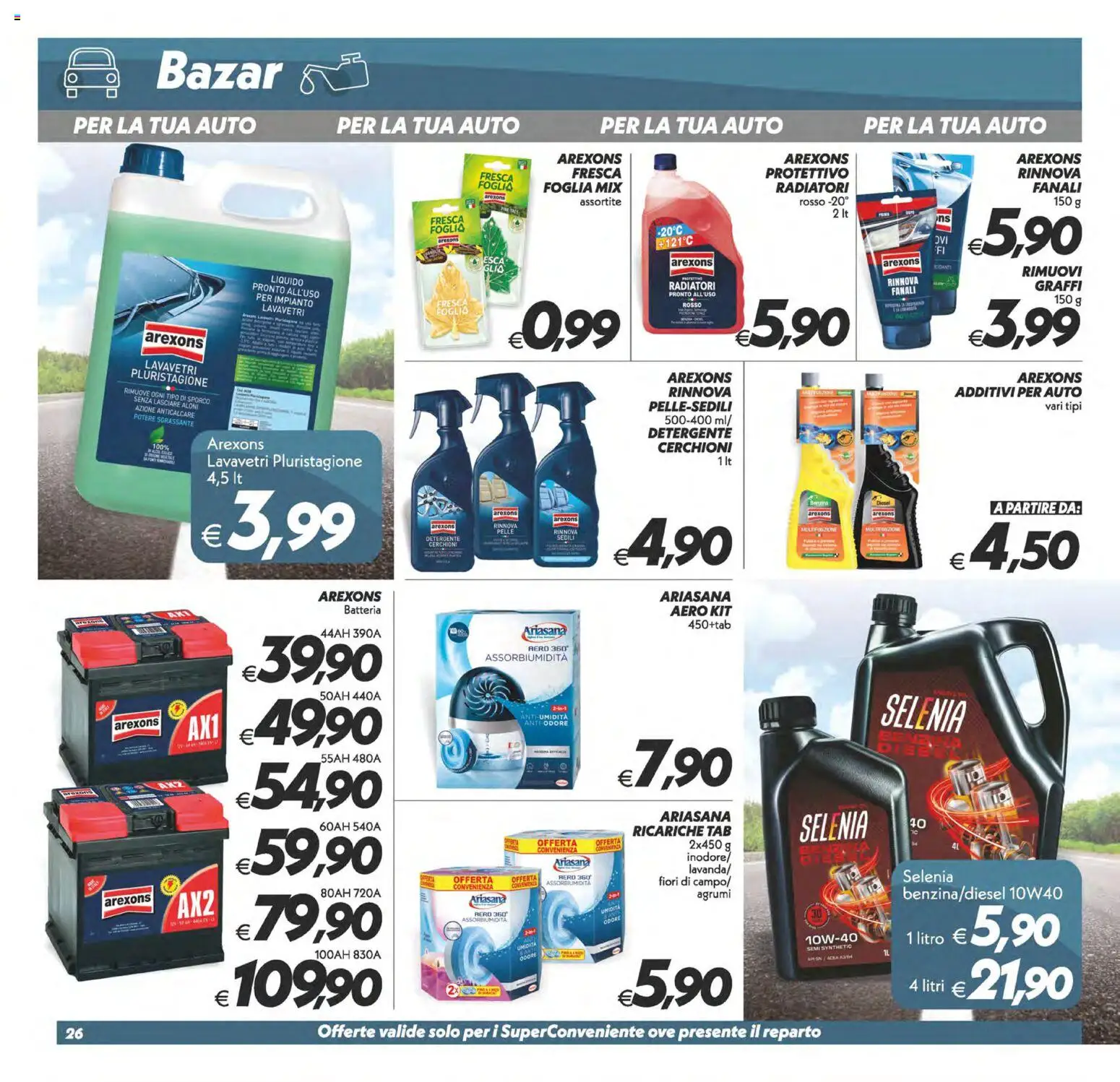 Volantino SuperConveniente del 24.10.2025 | Pagina: 26 | Prodotti: Detergente, Anticalcare, Agrumi, Batteria