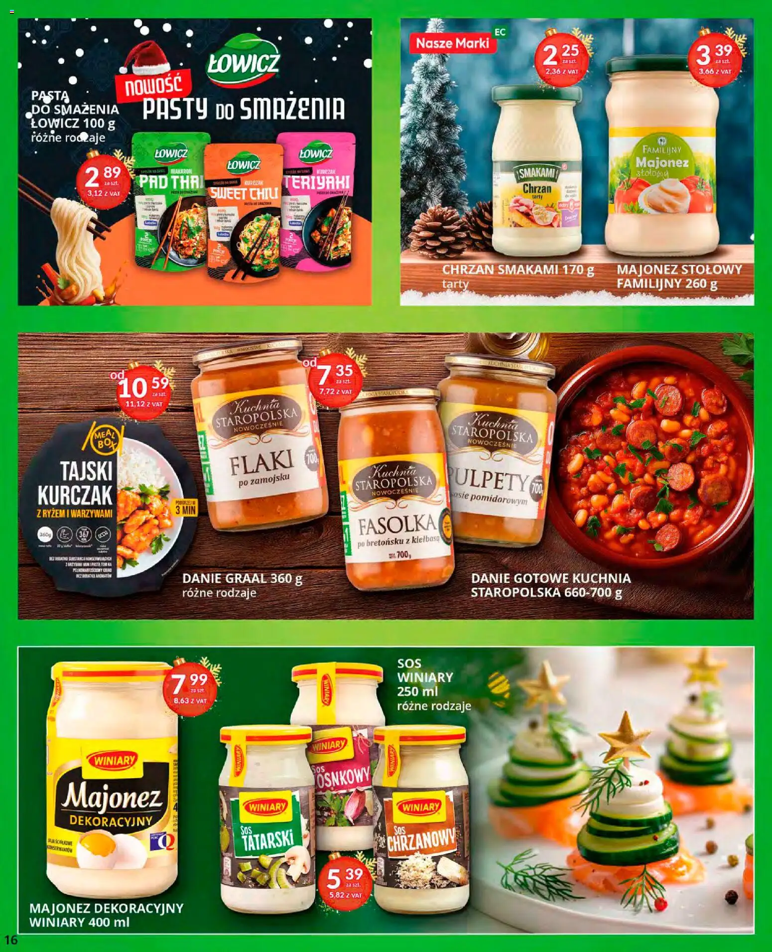 Eurocash Gazetka od 15.12.2025 | Strona: 16 | Produkty: Kiełbasa, Chili, Flaki, Majonez