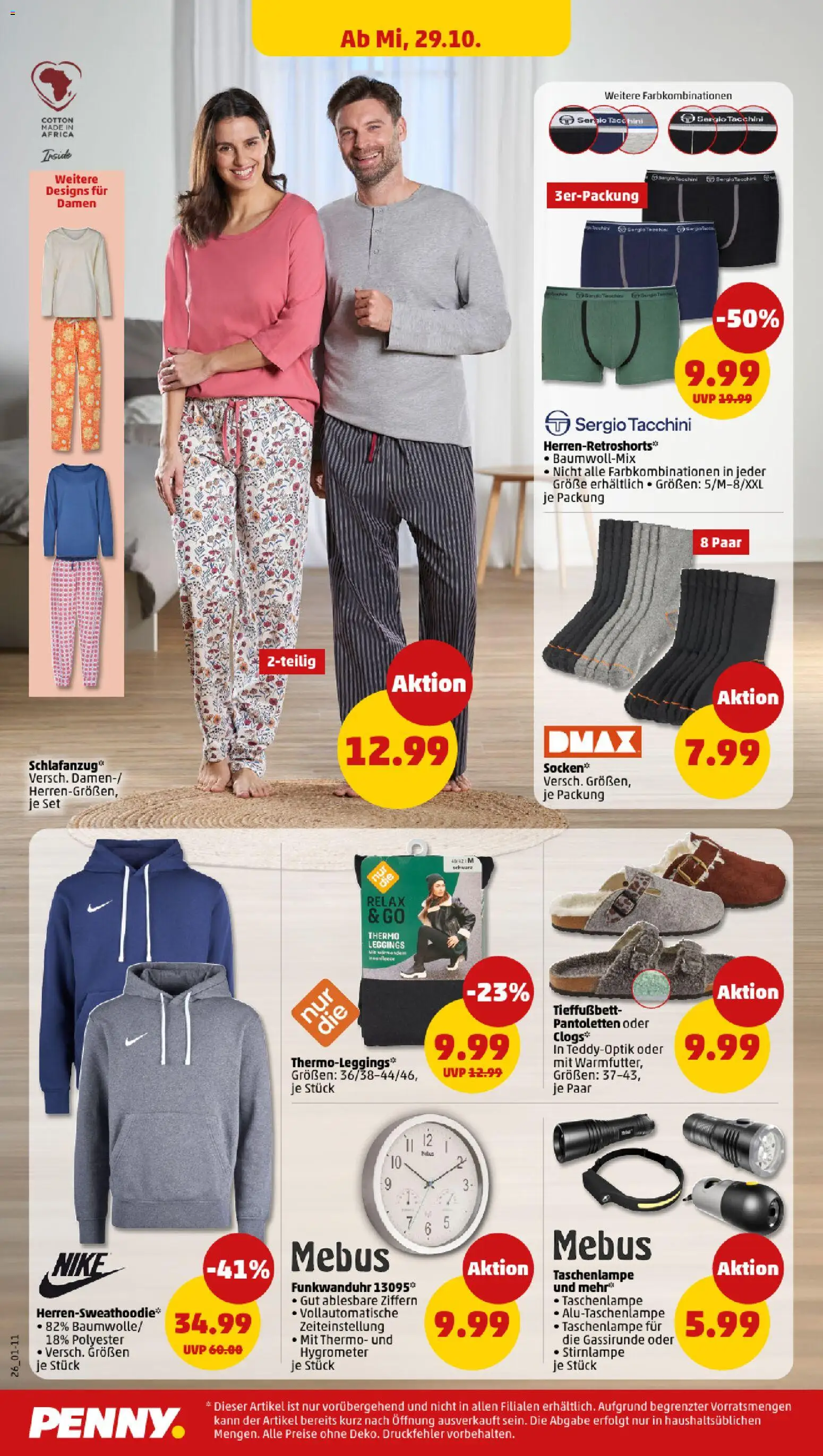 Penny Prospekt 	 – gültig ab 27.10.2025 | Seite: 28 | Produkte: Stirnlampe, Socken, Leggings