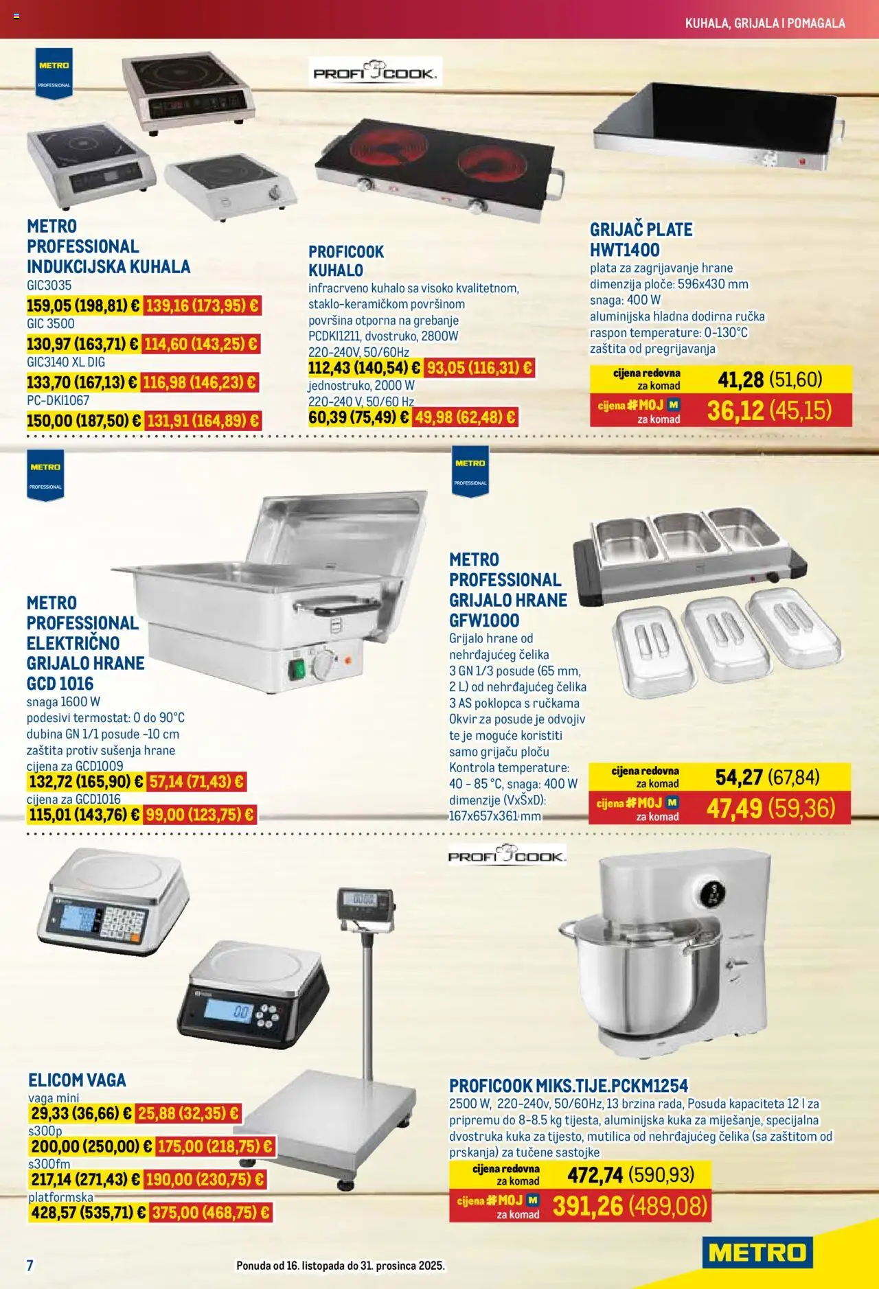 Metro katalog | vrijedi od 16.10.2025 | Stranica: 7 | Proizvodi: Termostat, Mutilica, Vaga