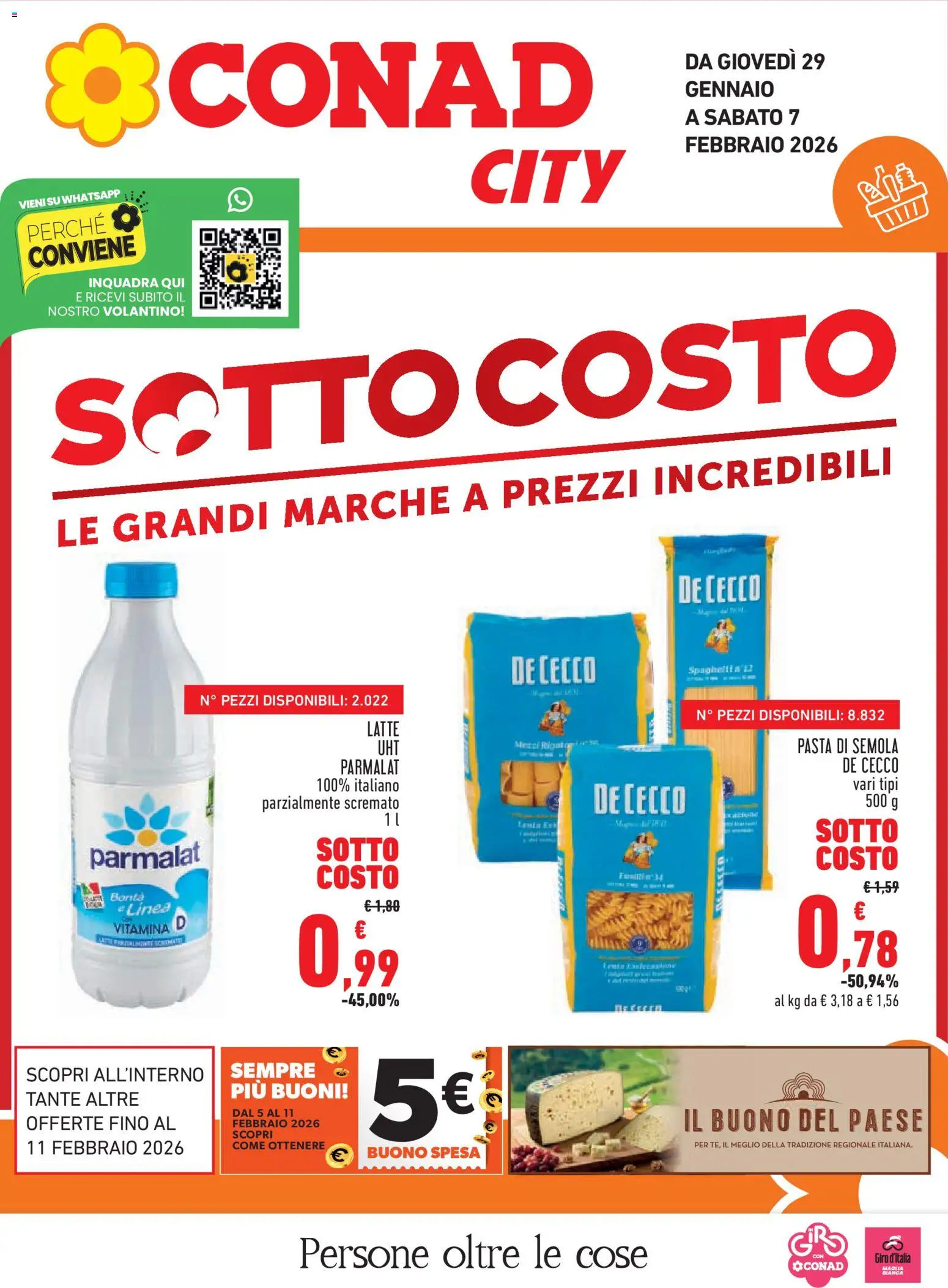 Volantino Conad del 29.01.2026 | Pagina: 1 | Prodotti: Latte, Pasta