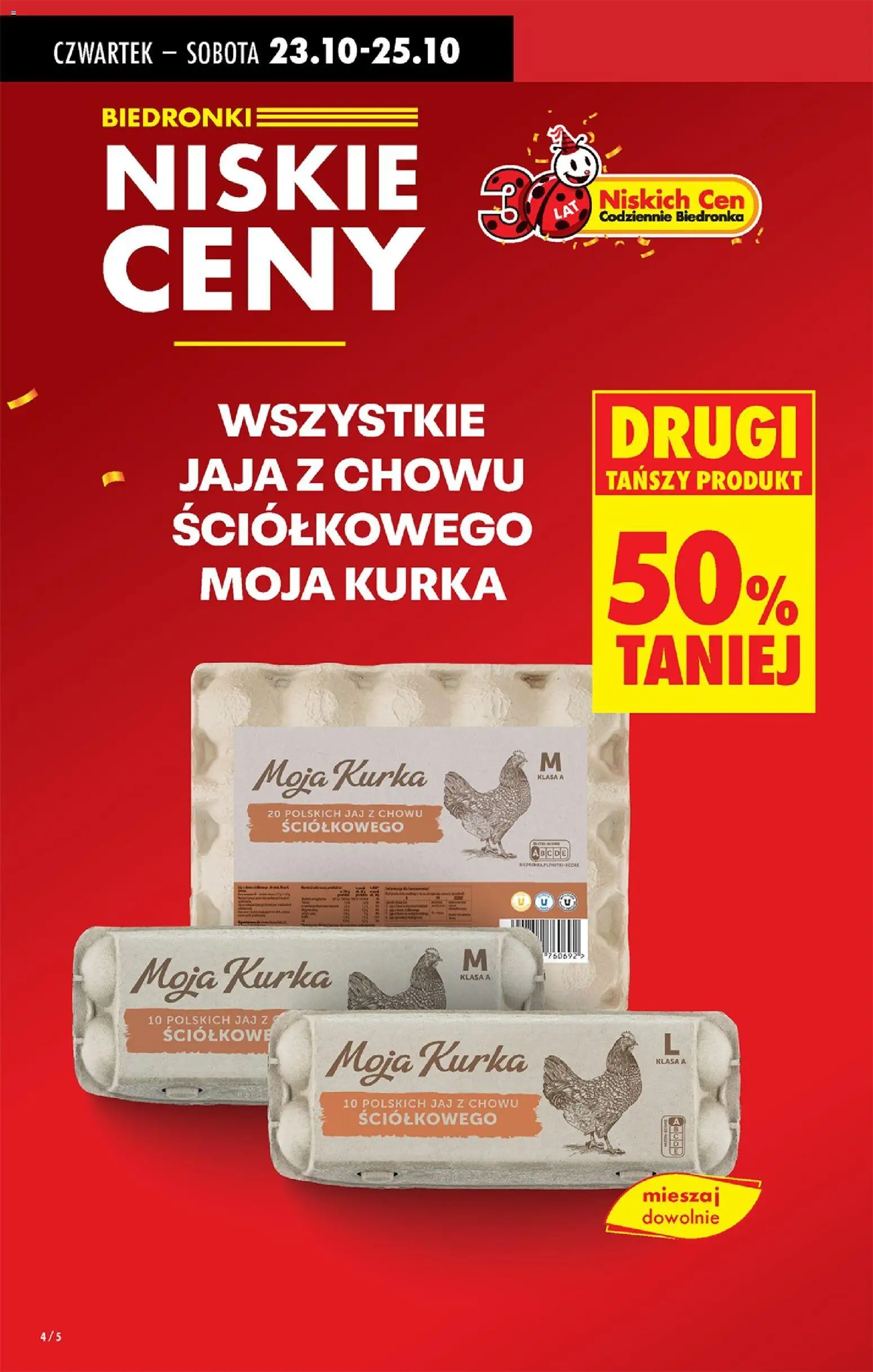 Biedronka gazetka - Oferta w tym tygodniu od 23.10.2025 | Strona: 14 | Produkty: Jaja