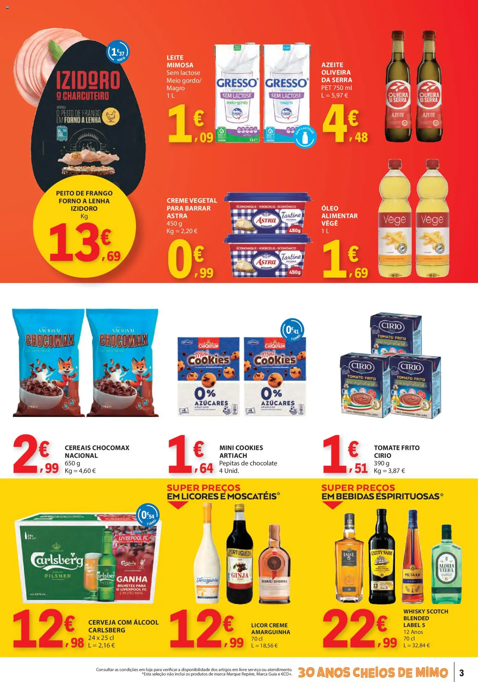 E.Leclerc Catálogo Fim de Semana │ válido de 03.04.2026 | Página: 3 | Produtos: Azeite, Licor, Leite, Óleo