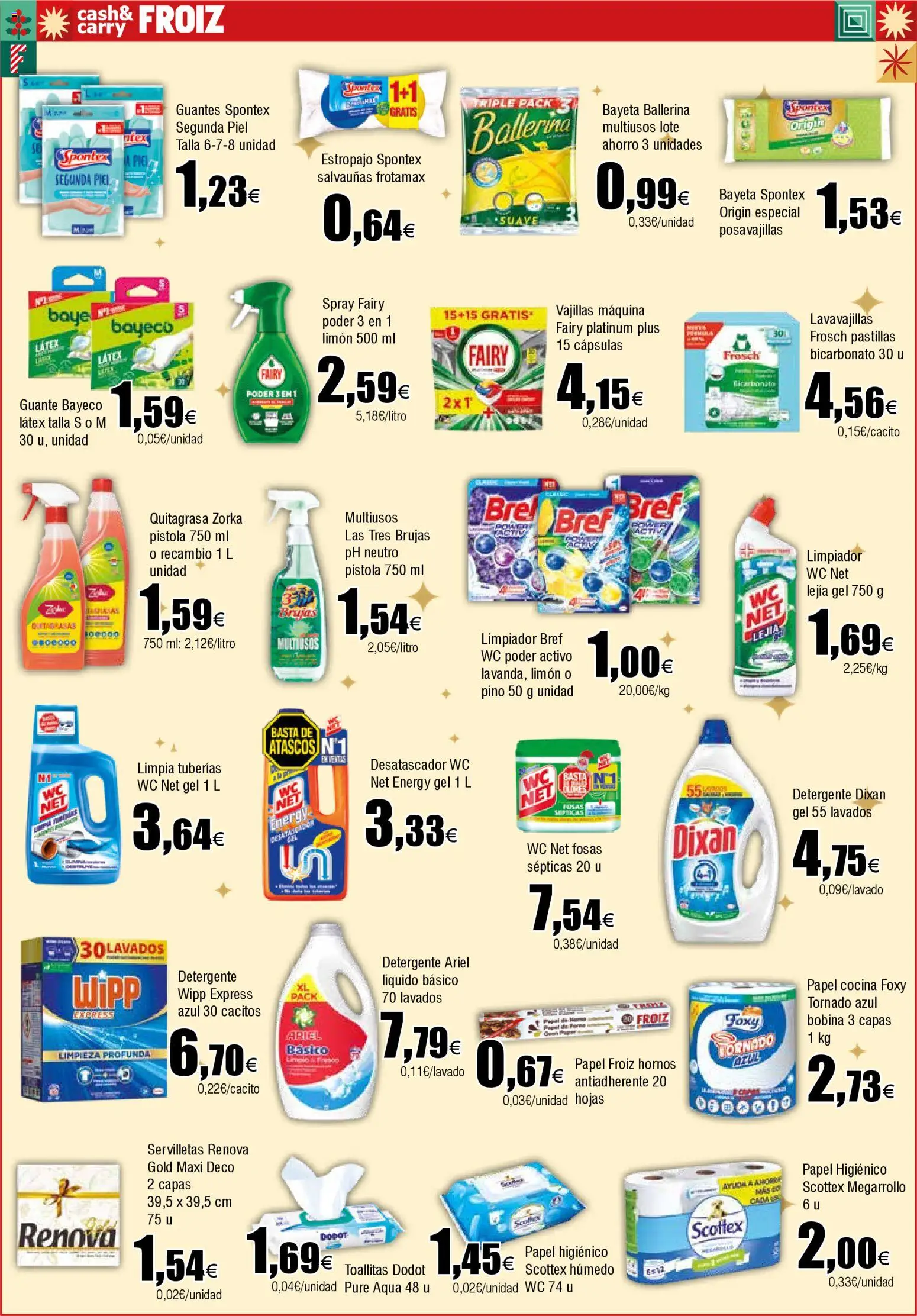 Froiz - Folleto Cash │ válido desde el 18.12.2025 | Página: 18 | Productos: Detergente, Guantes, Cocina, Lavavajillas
