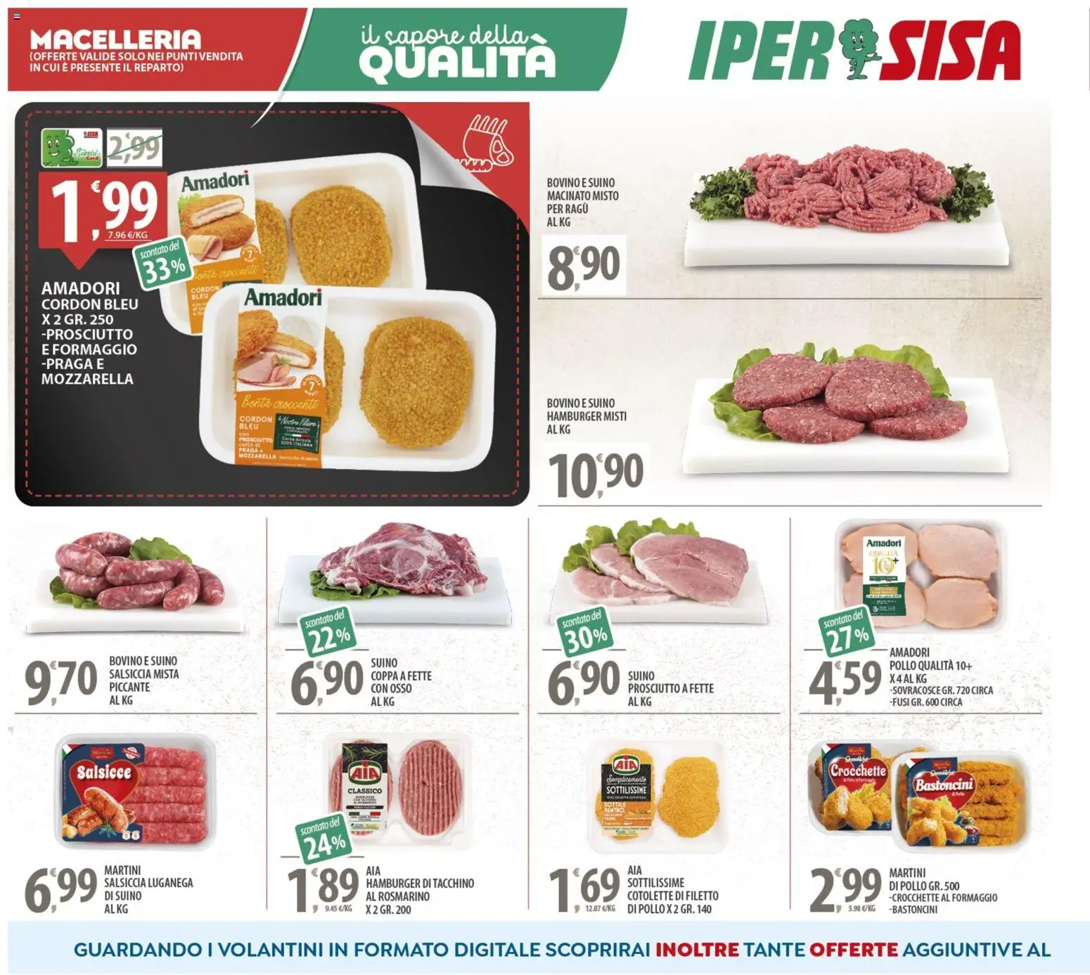 Volantino SISA del 24.10.2025 | Pagina: 4 | Prodotti: Bovino, Suino, Tacchino, Salsiccia