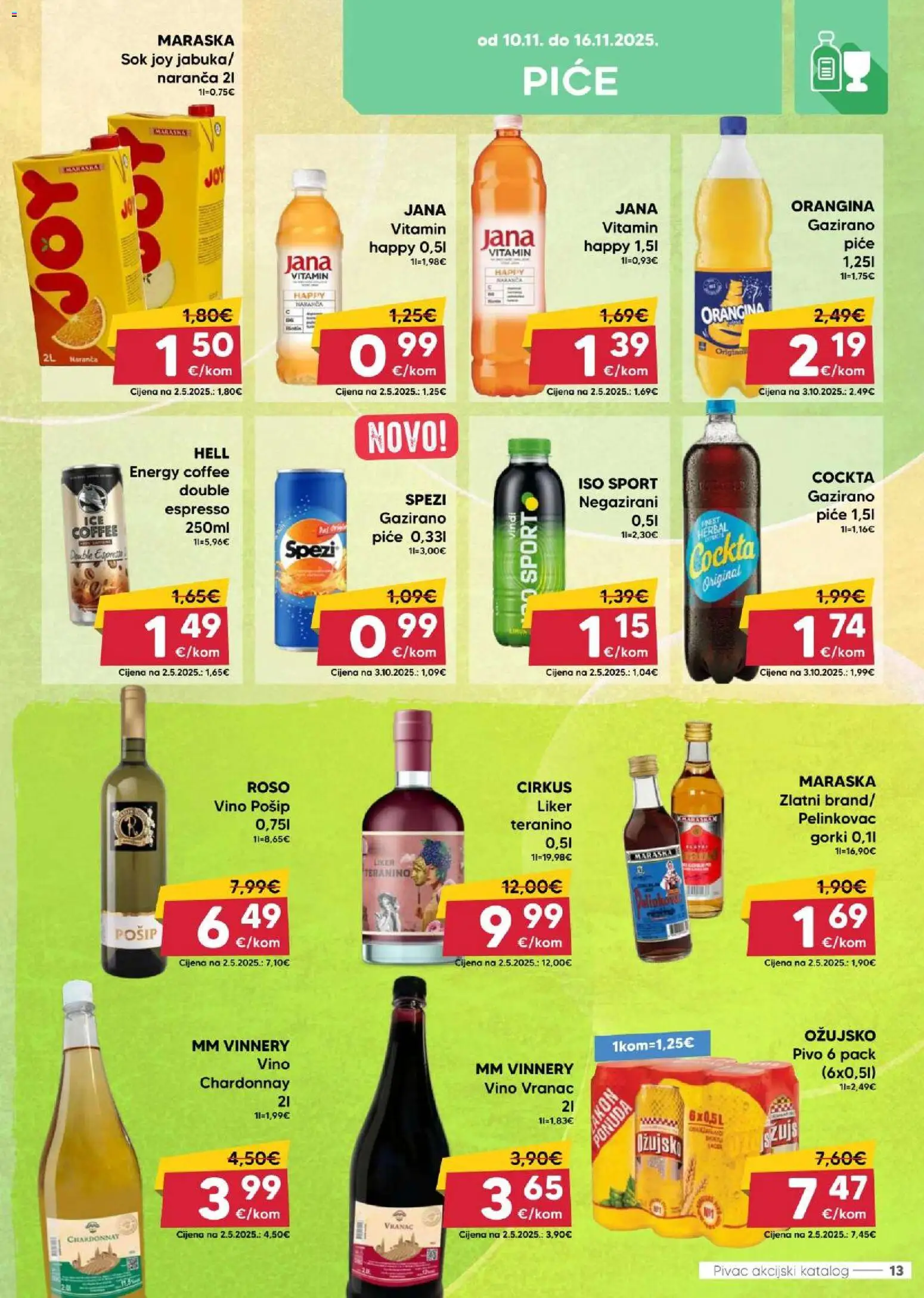 Pivac katalog | vrijedi od 10.11.2025 | Stranica: 13 | Proizvodi: Pelinkovac, Vino, Liker, Teranino