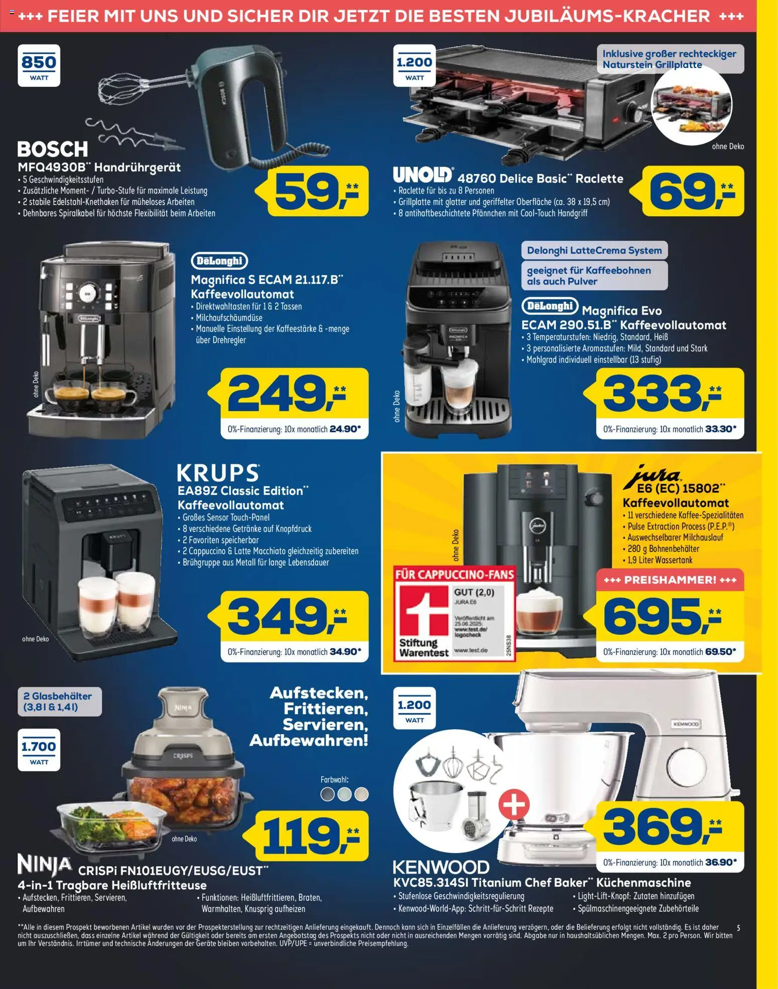 Euronics - Cyber Monday – gültig ab 03.12.2025 | Seite: 5 | Produkte: Jura, Kaffeevollautomat, Raclette, Heißluftfritteuse