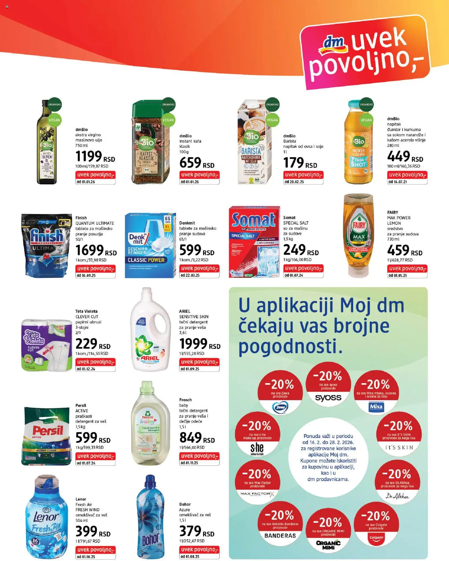 DM Drogerie katalog - važi od 16.02.2026 | Strana: 7 | Proizvode: Instant kafa, So, Maslinovo ulje, Omekšivač za veš
