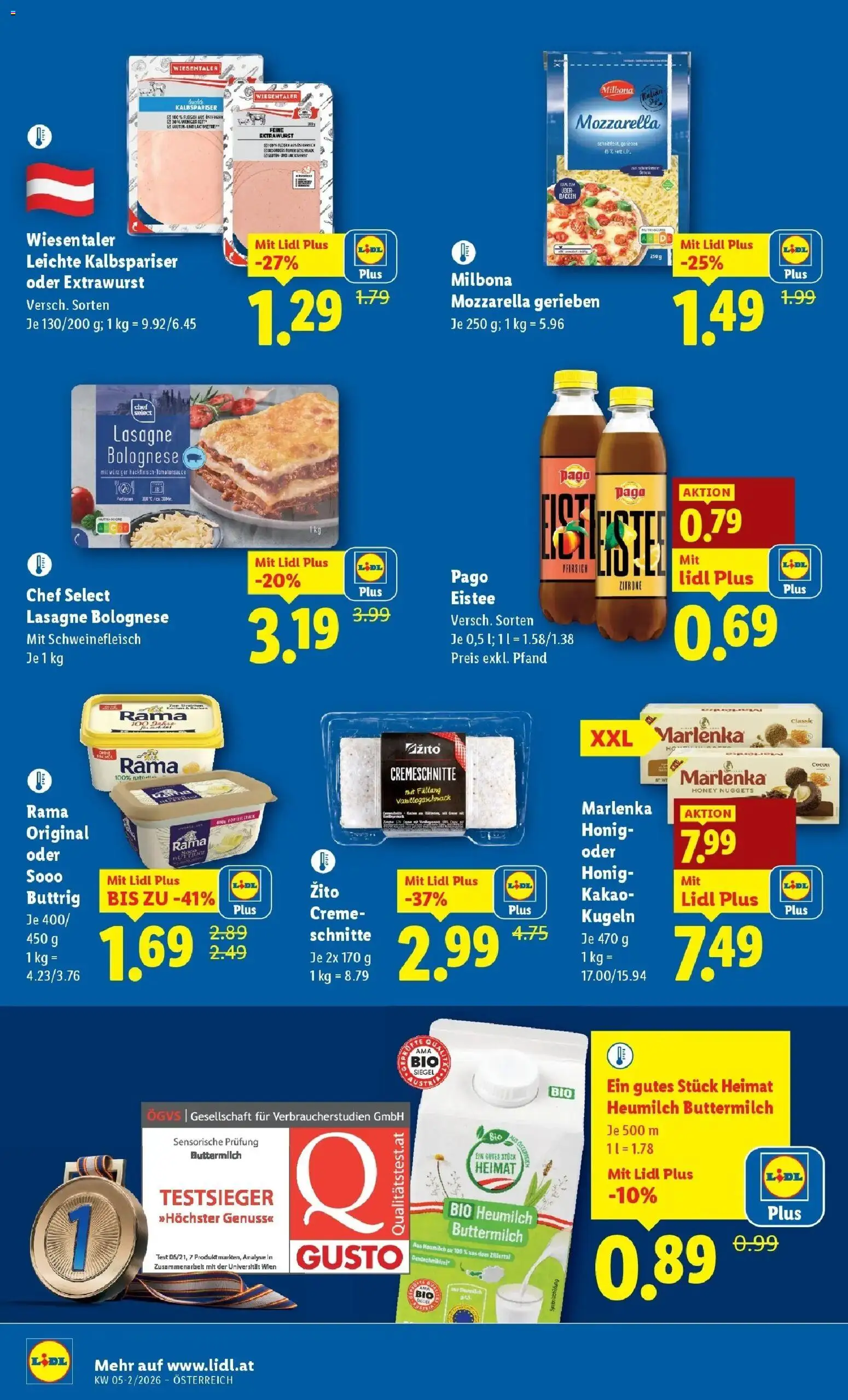 Lidl Flugblatt - St. Pölten, Klosterneuburg, Mödling gültig ab 29.01.2026 | Seite: 12 | Produkte: Zitrone, Pfirsich, Creme, Schweinefleisch