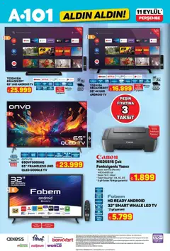 A101 Katalog Aldın Aldın - 11.09.2025 tarihinden itibaren geçerlidir | Sayfa: 3 | Ürünler: Baskı, Yazıcı, Uydu, USB