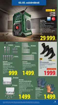 Parkside® Akkus rádió, AM és FM rádiójel vételére alkalmas sztereó rádió, Vezeték nélküli zenelejátszás Bluetooth® kapcsolat segítségével, Automatikus és manuális adókeresés 30 tárolóhellyel, Hálózati vagy akkumulátoros működés Hangszóró-teljesítmény: 2x3,5 W - amely érvényes a következő dátumtól: 05.02.2026 | Oldal: 35