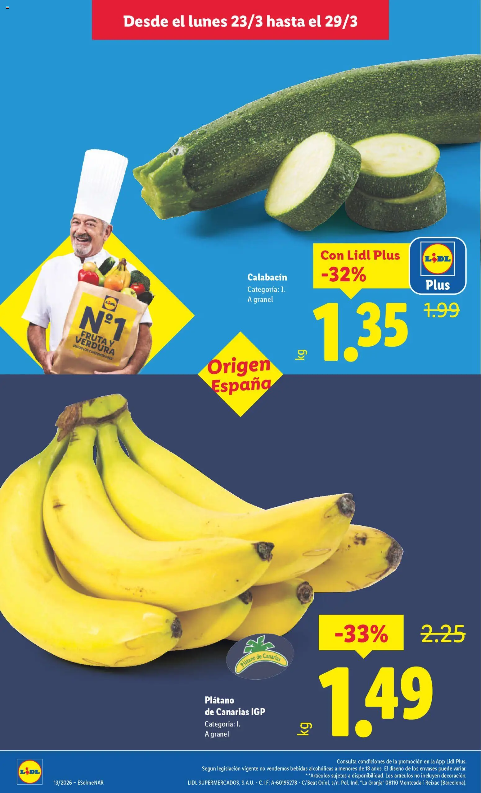 Lidl folleto │ válido desde el 23.03.2026 | Página: 2 | Productos: Calabacín
