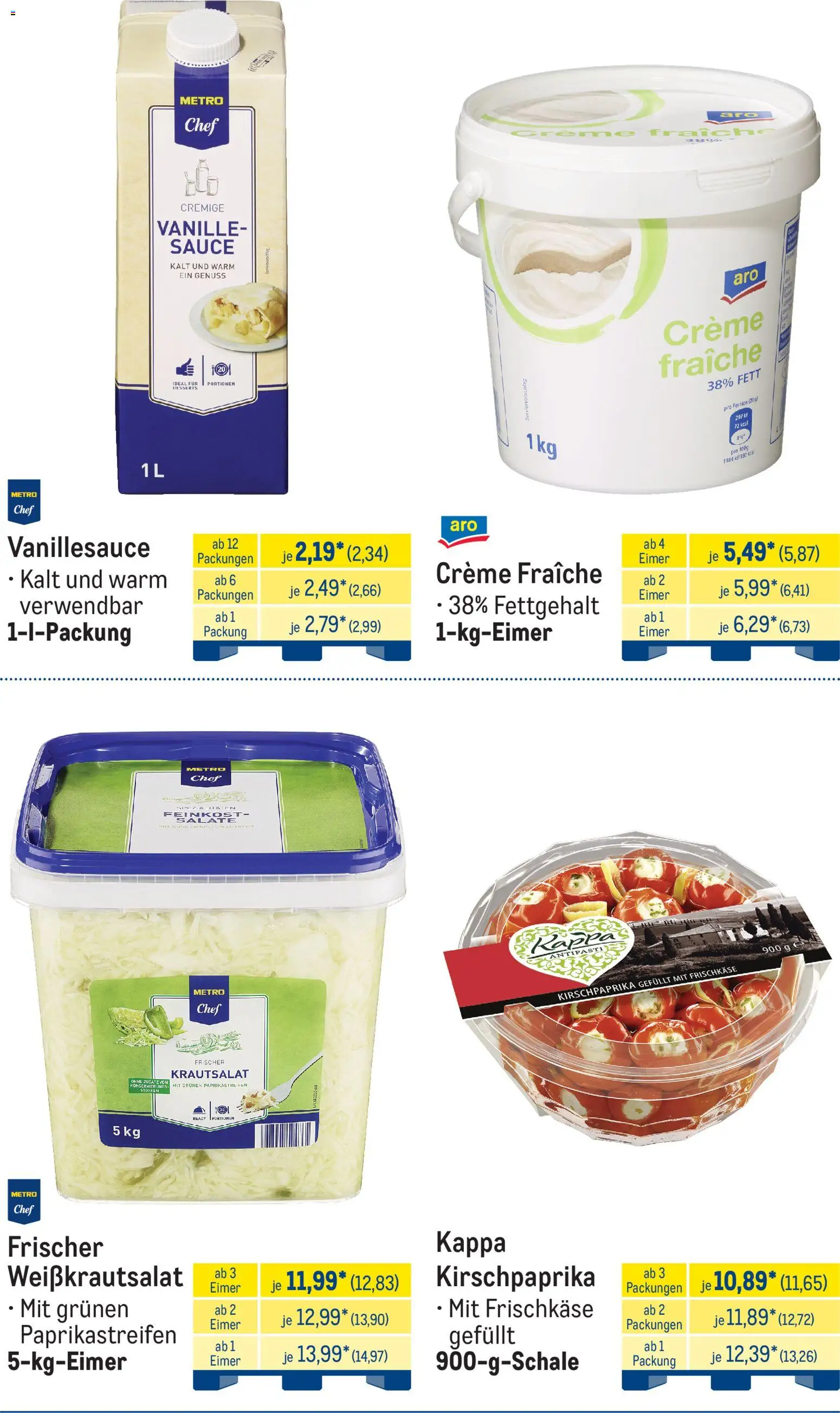 Metro Monats-Menü – gültig ab 01.03.2026 | Seite: 16 | Produkte: Creme, Frischkase