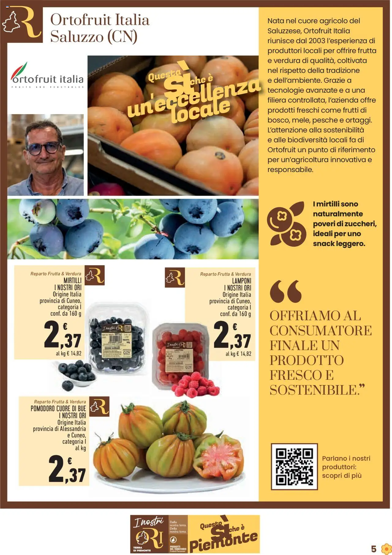 Volantino Conad del 05.06.2025 | Pagina: 5 | Prodotti: Lamponi, Pomodoro, Mirtilli, Terra