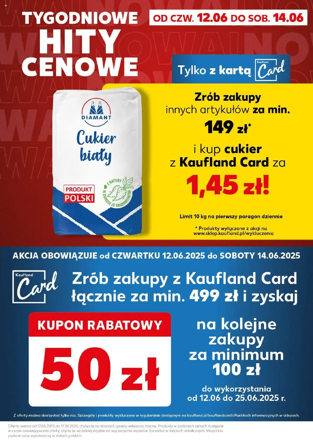 Kaufland gazetka - Super Sobota od 14.06.2025 | Strona: 5 | Produkty: Karta, Cukier biały, Cukier