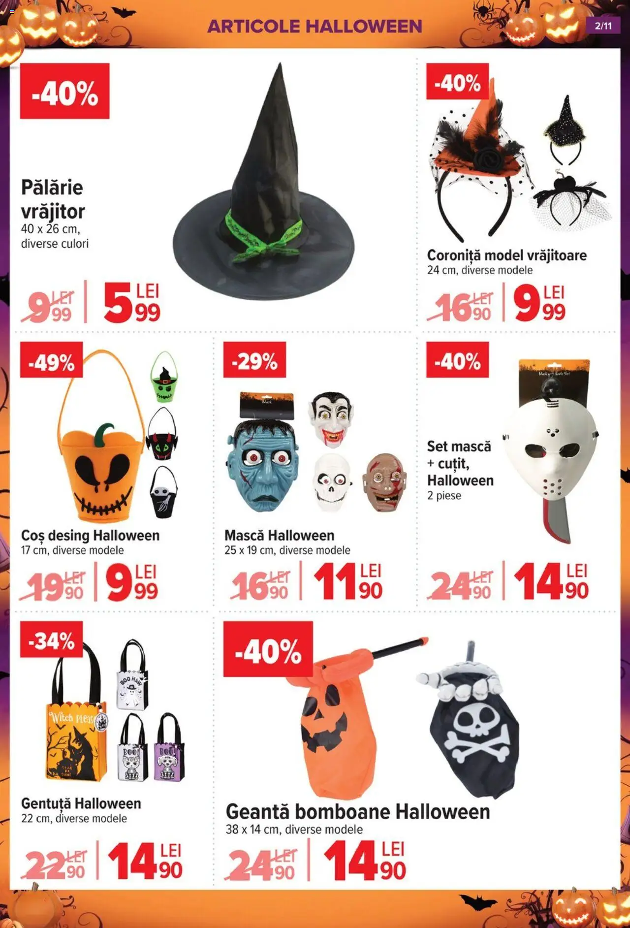 Noul catalog Carrefour – valabil de la 15.10.2025 | Pagină: 2 | Produse: Pălărie, Geantă, Coș, Bomboane