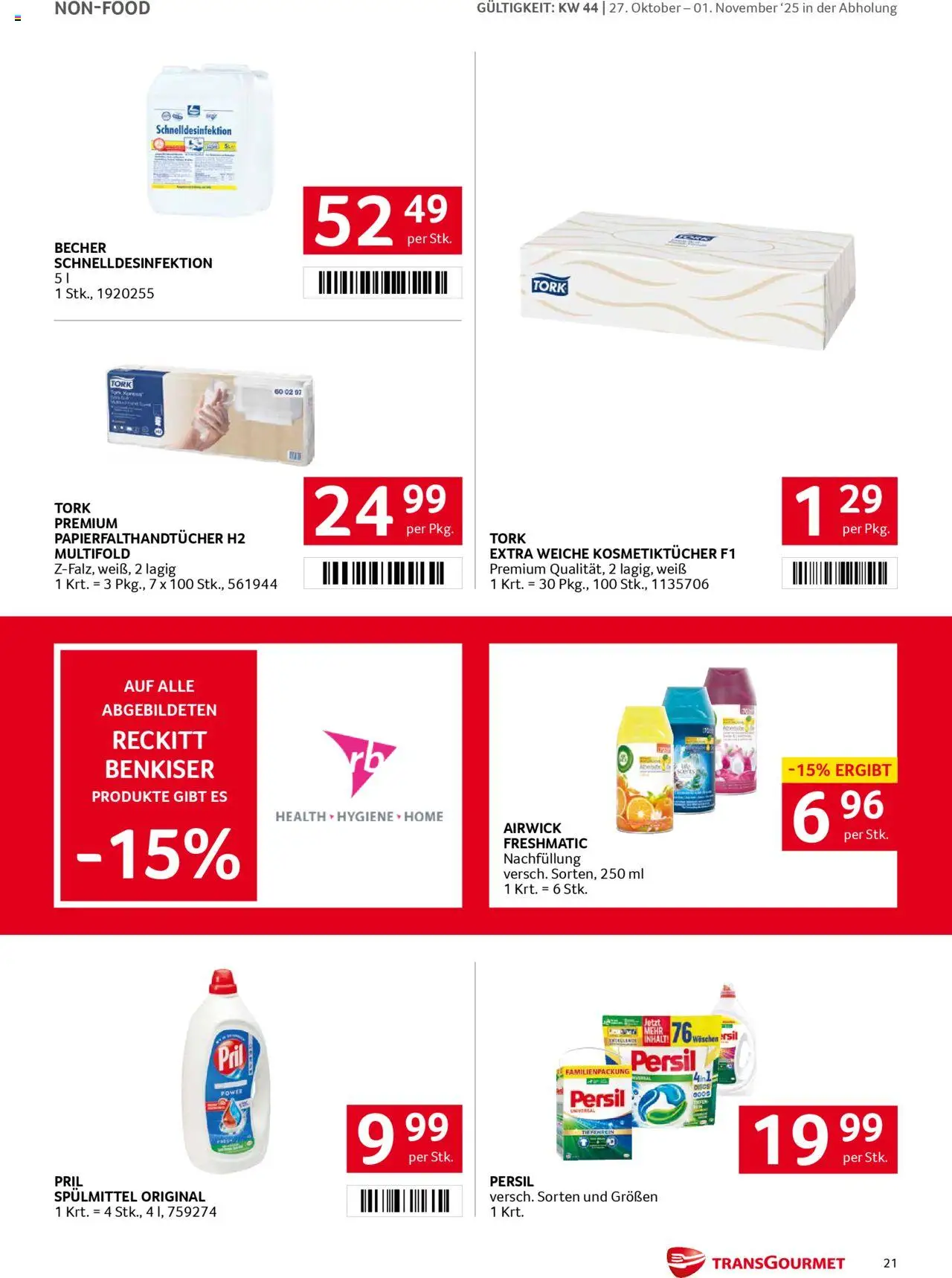 Transgourmet Flugblatt gültig ab 26.10.2025 | Seite: 21