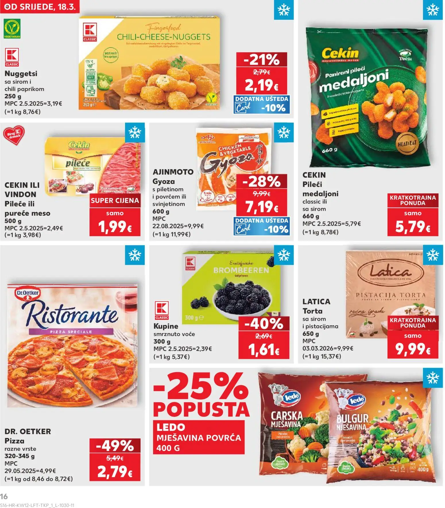 Kaufland HR akciós ujság - amely érvényes a következő dátumtól: 18.03.2026 | Oldal: 16