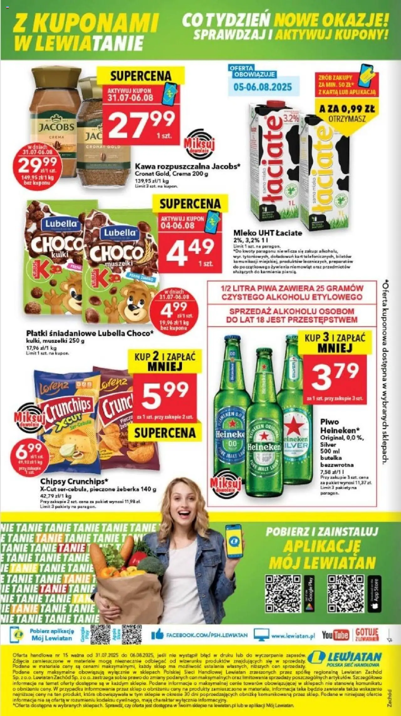 Lewiatan gazetka - Szczecin od 31.07.2025 | Strona: 8 | Produkty: Karta, Płatki śniadaniowe, Ser, Heineken