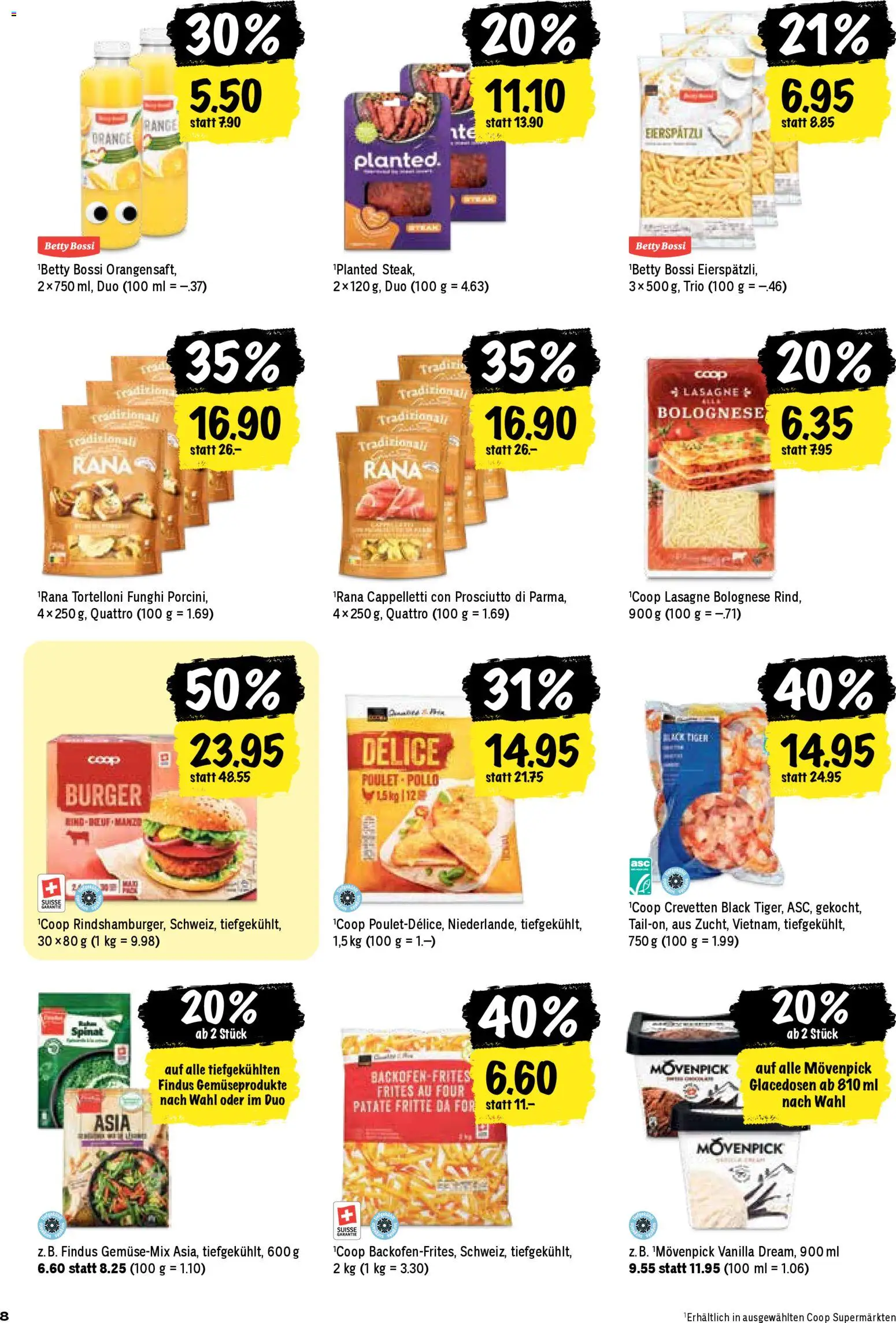 Coop Aktionen – gültig ab 18.12.2025 | Seite: 8 | Produkte: Burger, Pasta