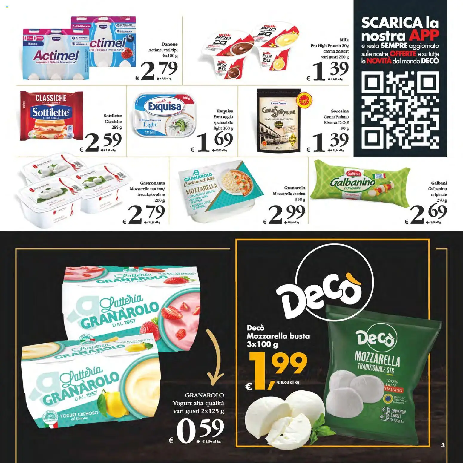 Volantino Decò del 06.03.2026 | Pagina: 3 | Prodotti: Yogurt, Formaggio, Limone, Grana Padano