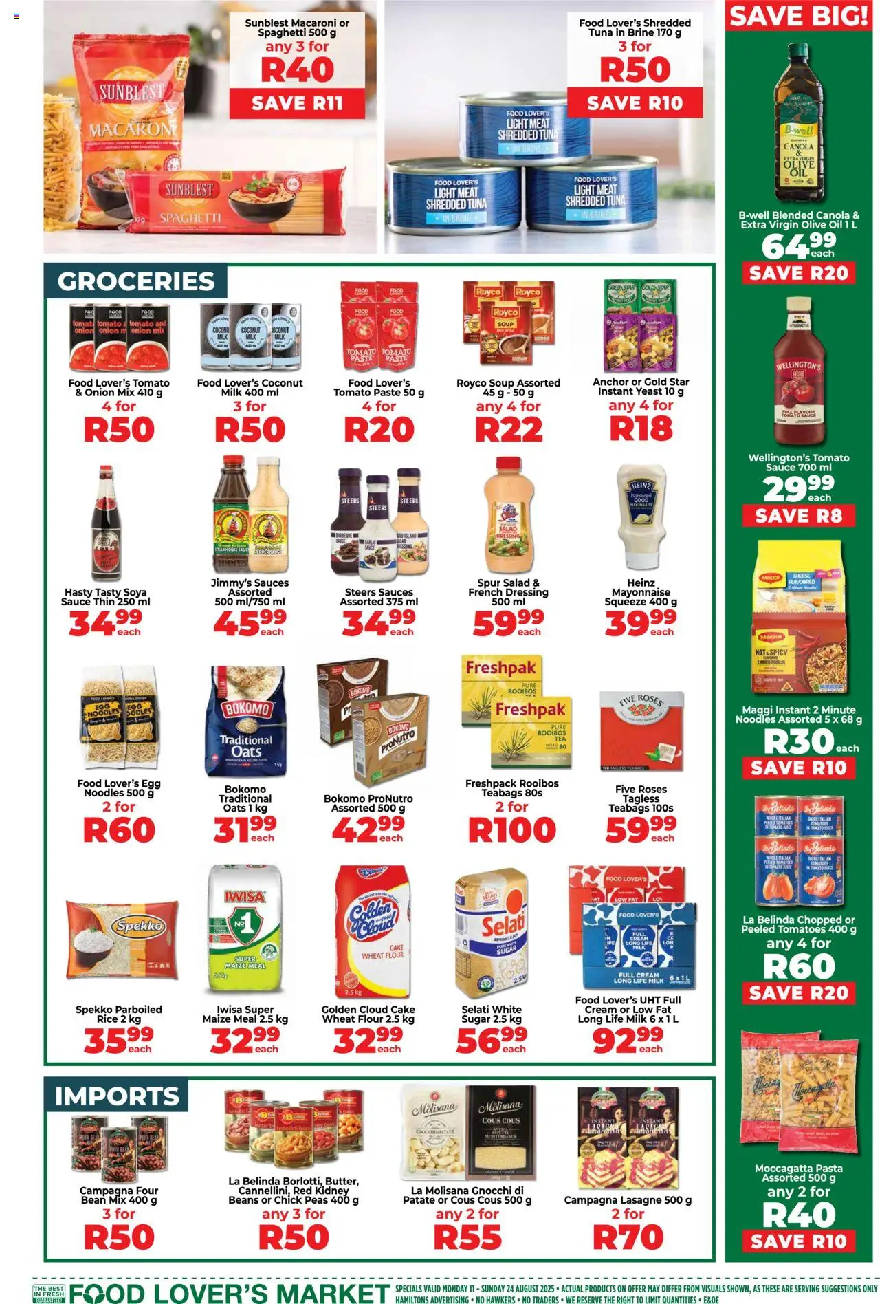 Food Lover's Market Western Cape - Specials │ valid from 11.08.2025 | Page: 7 | Products: Oats, Light, Tomatoes, Salad