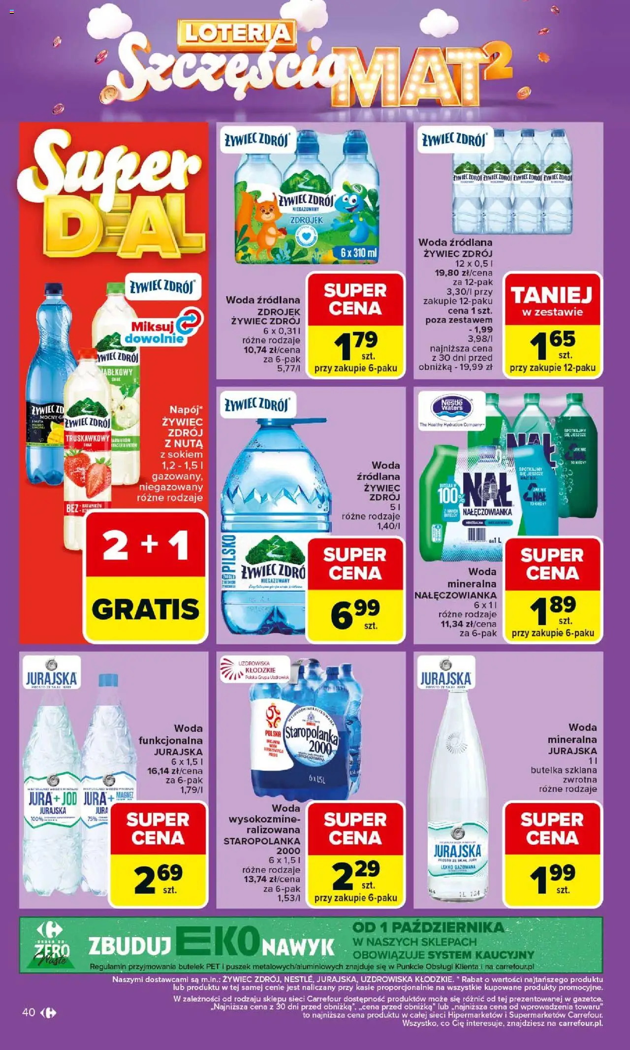 Carrefour Gazetka od 06.10.2025 | Strona: 40 | Produkty: Woda źródlana, Woda