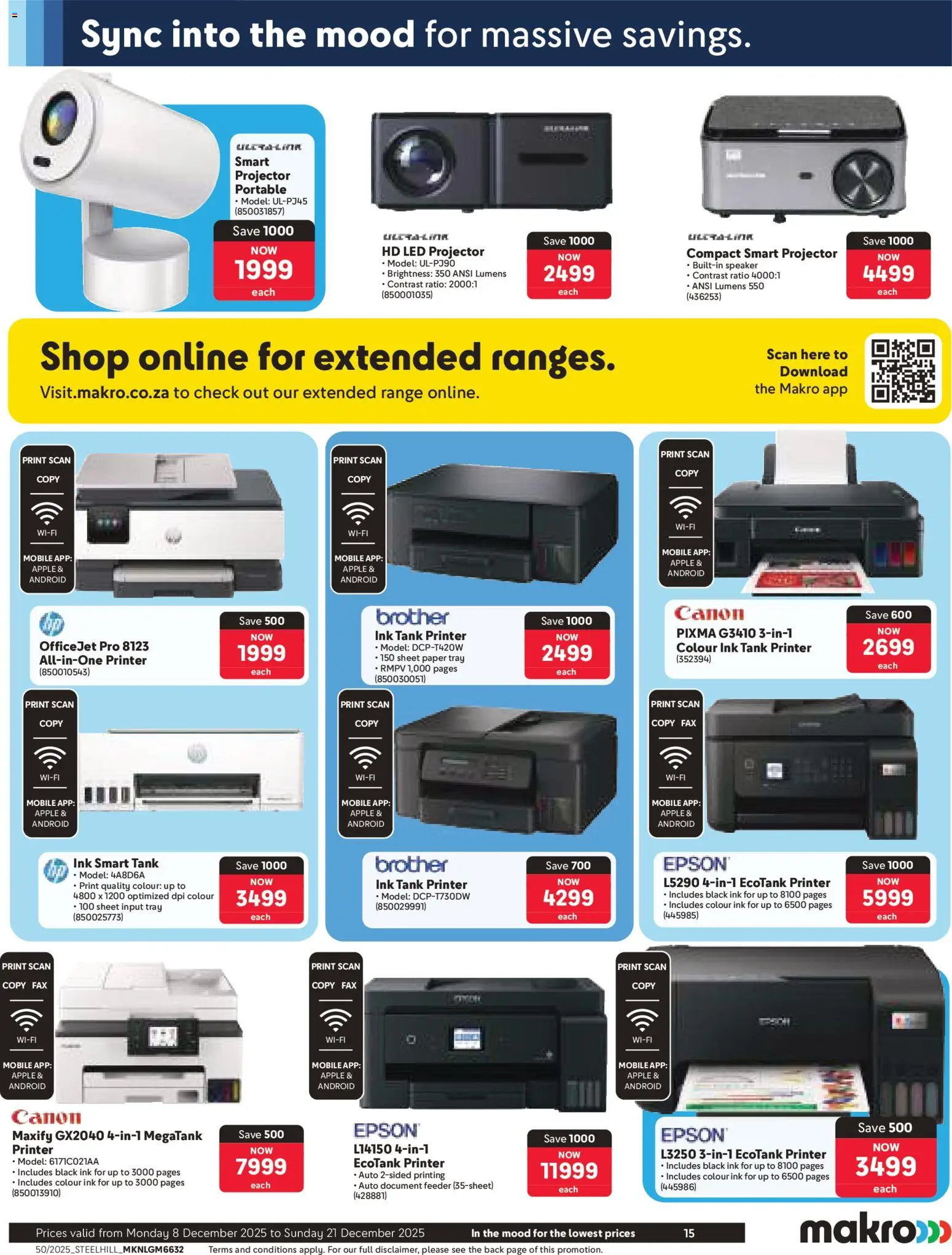 New Makro catalogue – valid from 08.12.2025 | Page: 15 | Products: Printer, Tray, Speaker, Paper