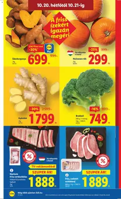 Brokkoli, Brokkoli 500 g / csomag; 1kg = 1498 Ft - amely érvényes a következő dátumtól: 16.10.2025 | Oldal: 52