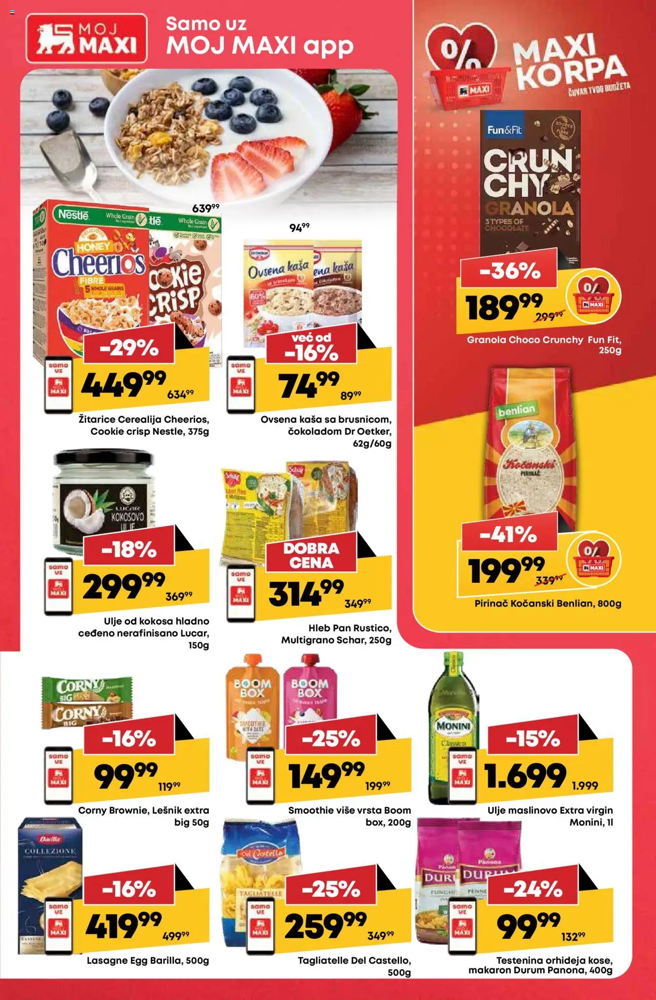 Tempo katalog - važi od 14.08.2025 | Strana: 21 | Proizvode: Ovsena kaša, Monini, Tagliatelle, Pirinač