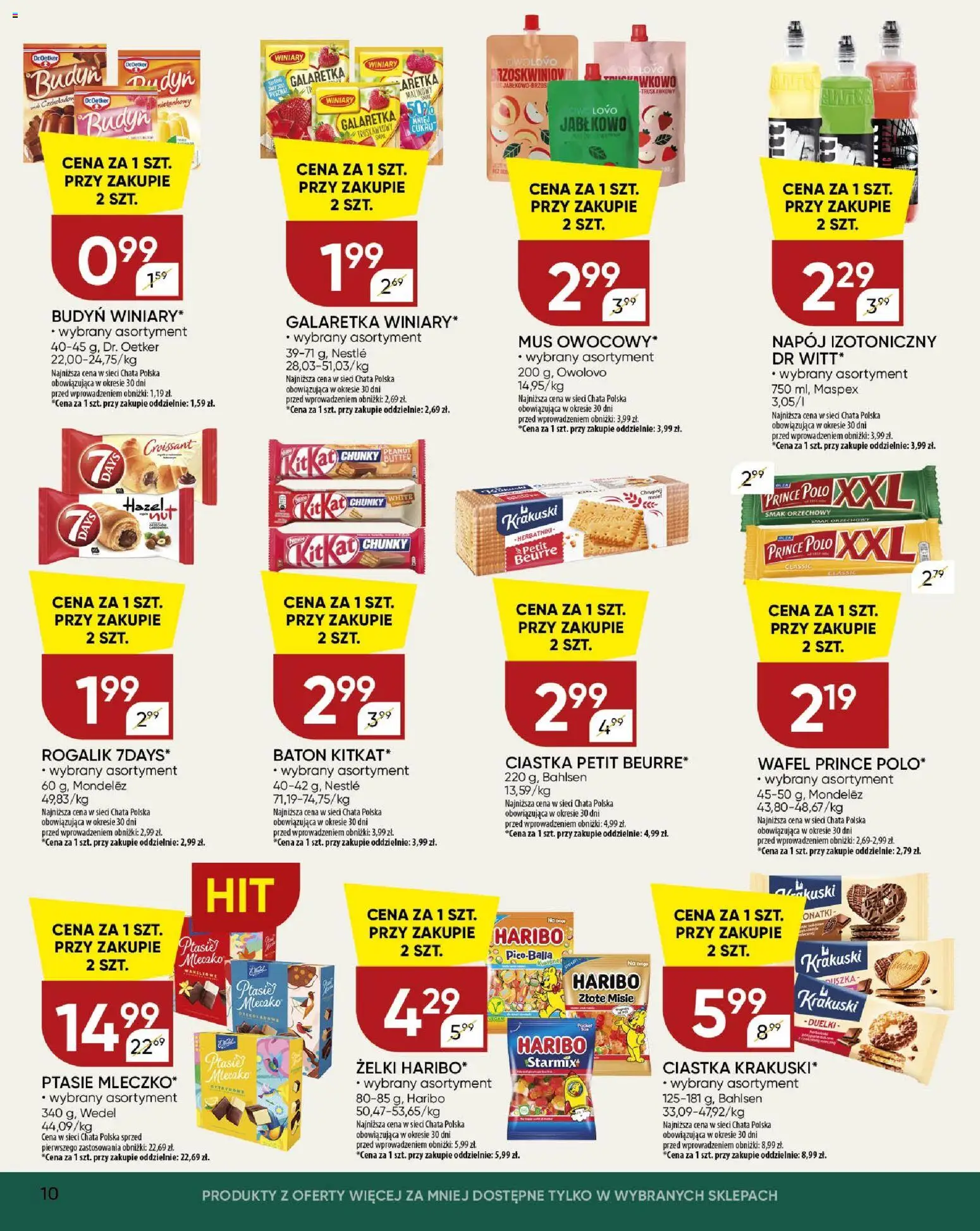 Chata Polska gazetka od 26.03.2026 | Strona: 10 | Produkty: Herbatniki, Baton, Żelki, Ciastka