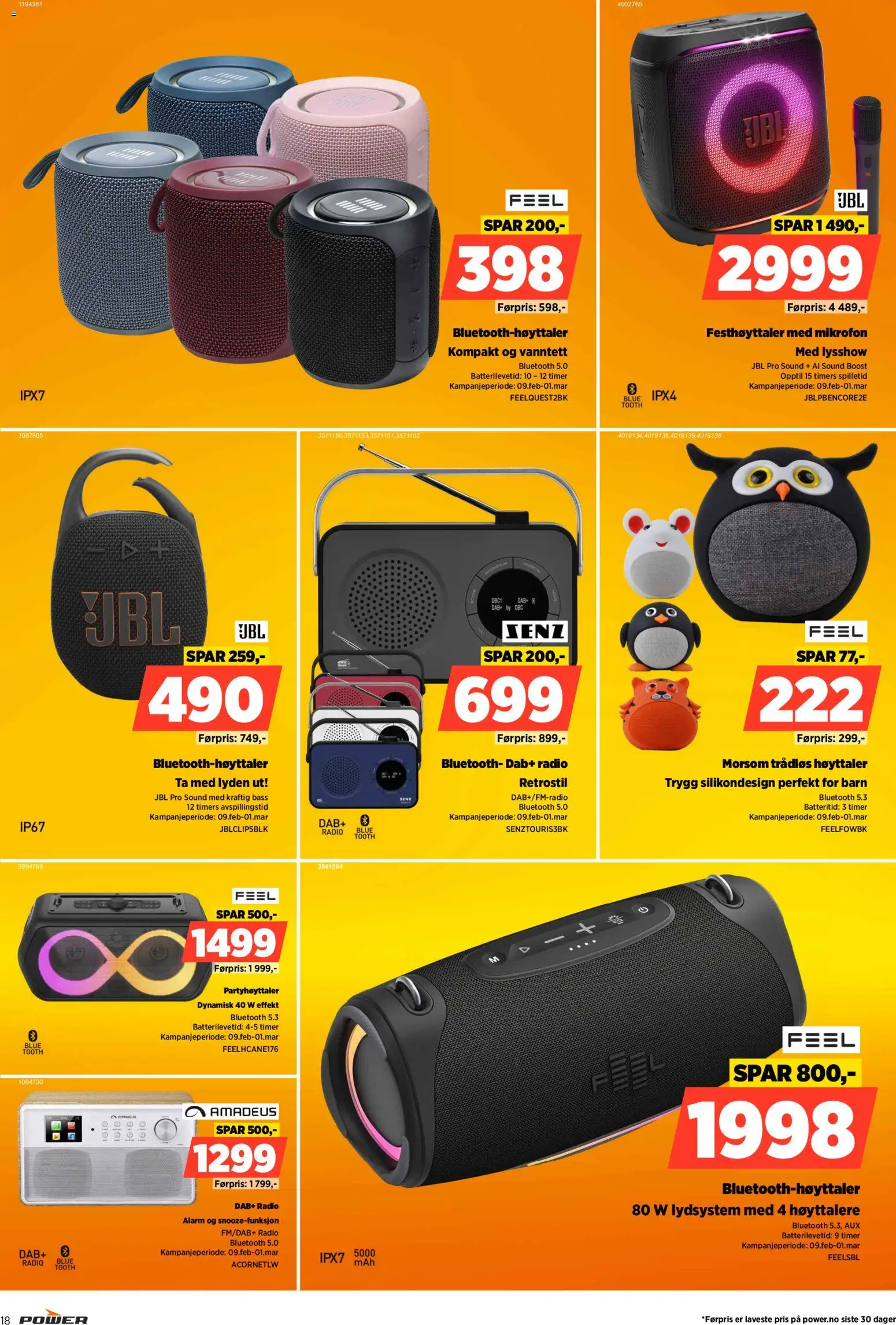 {H1} | Side: 18 | Produkter: Radio, Mikrofon, Høyttaler, Суміш дитяча