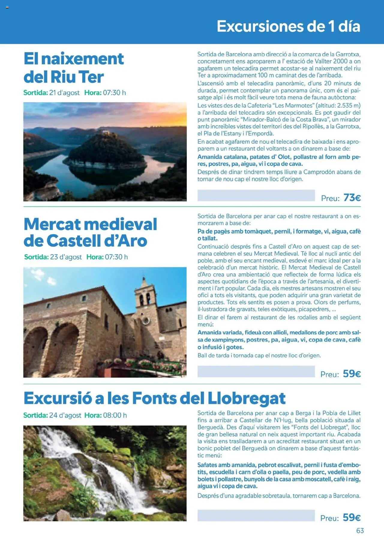 B the travel brand Viatges i Excursions │ válido desde el 01.05.2025 | Página: 63 | Productos: Café, Té