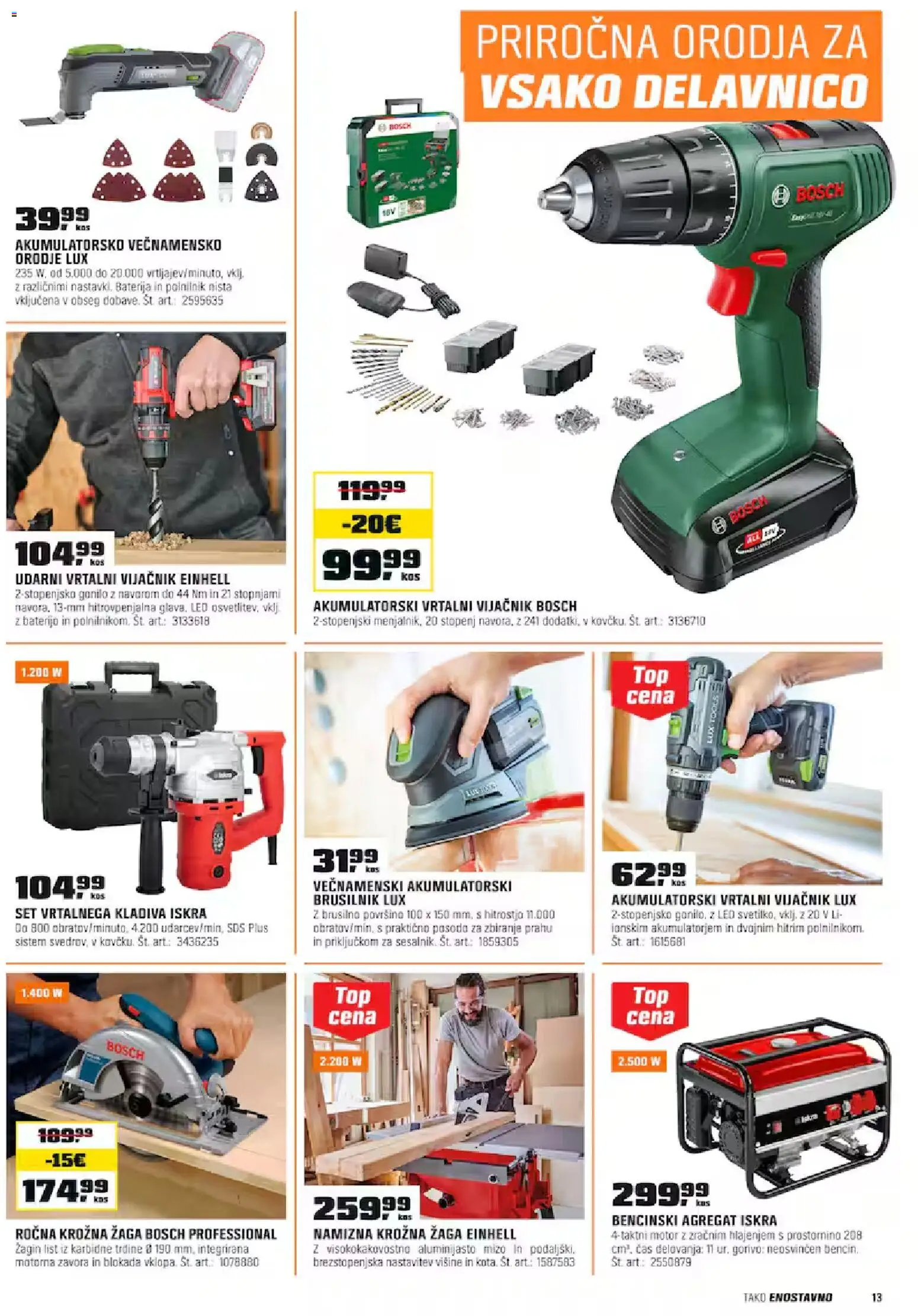 Novi OBI katalog ponudbe – veljaven od 06.01.2026 | Stran: 13 | Izdelki: Baterija, Polnilnik, Krožna žaga, Brusilnik