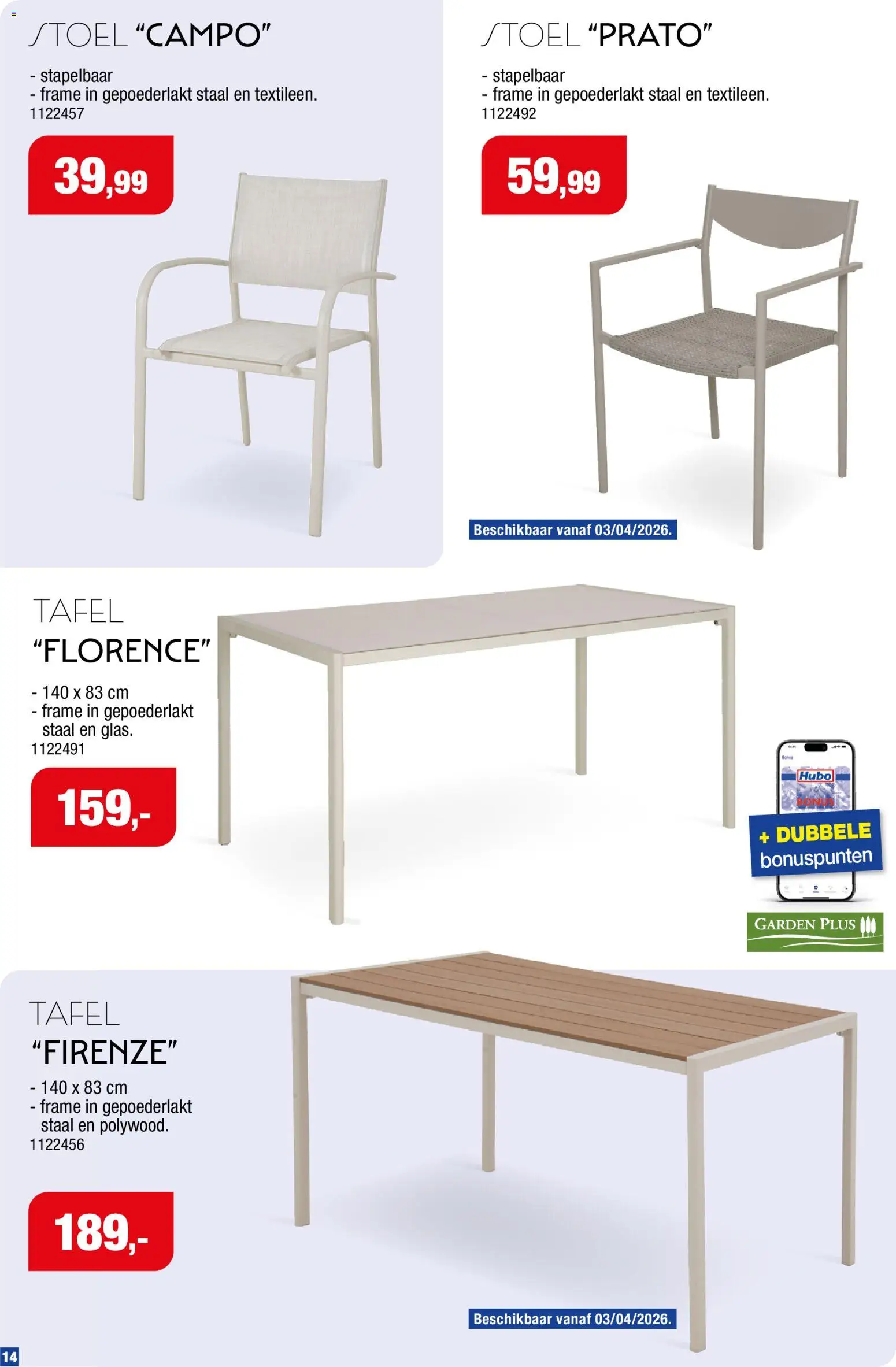 {H1} | Pagina: 14 | Producten: Tafel, Stoel