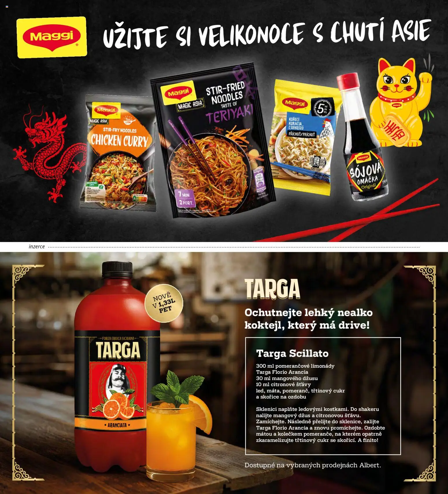 Albert magazín od 01.03.2026 | Strana: 64 | Produkty: Džus, Třtinový cukr, Sójová omáčka, Cukr